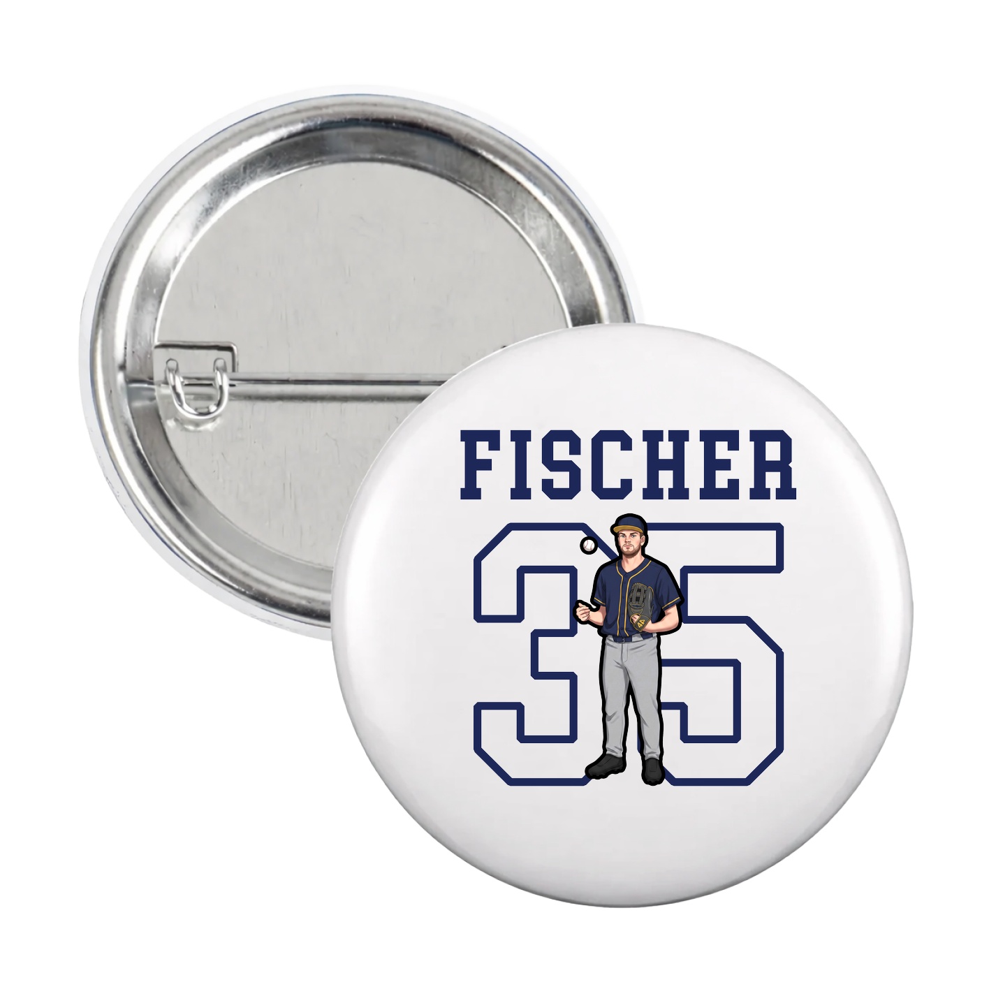 Game Day Button — Shirsey in White