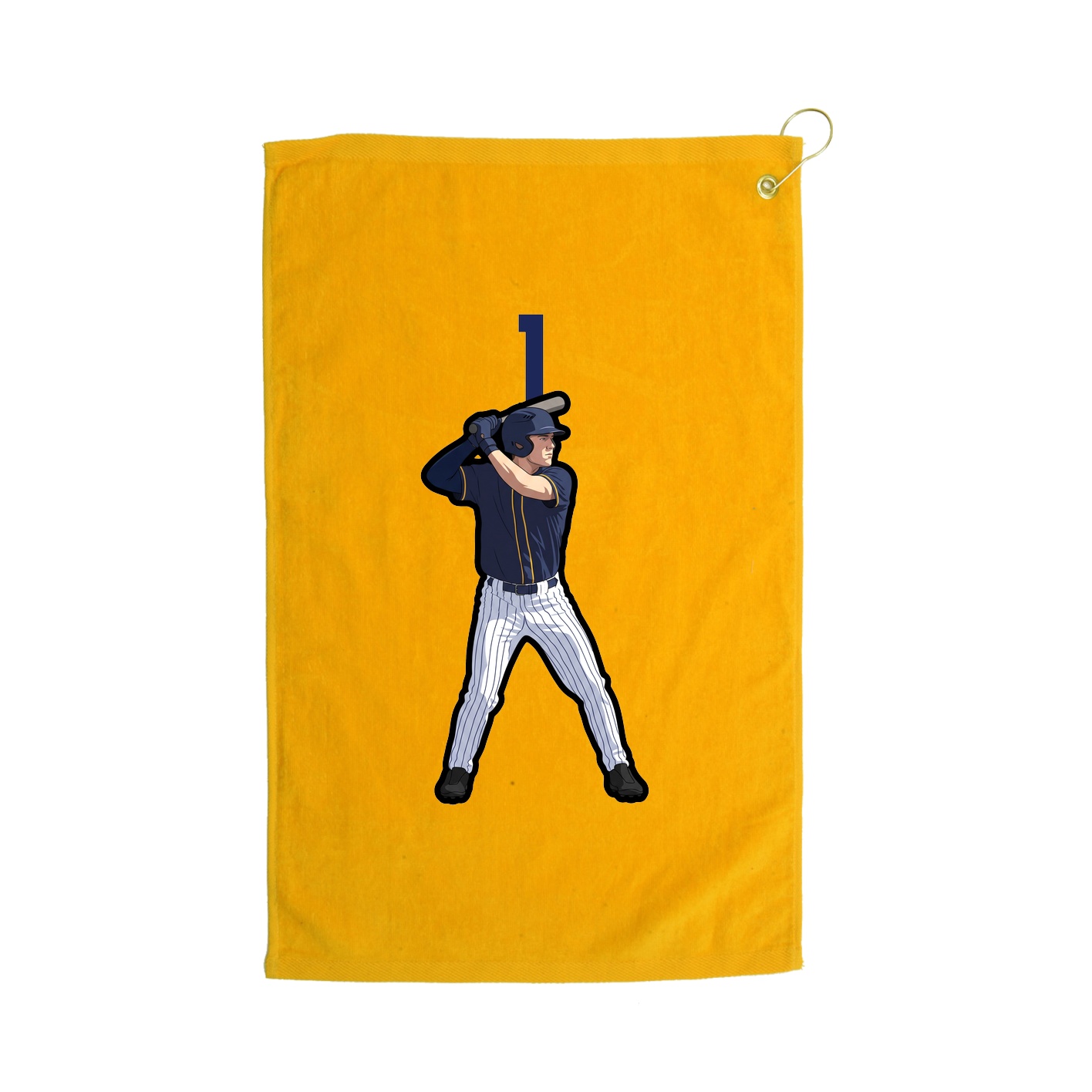 Golf Towel — Number Top in Gold