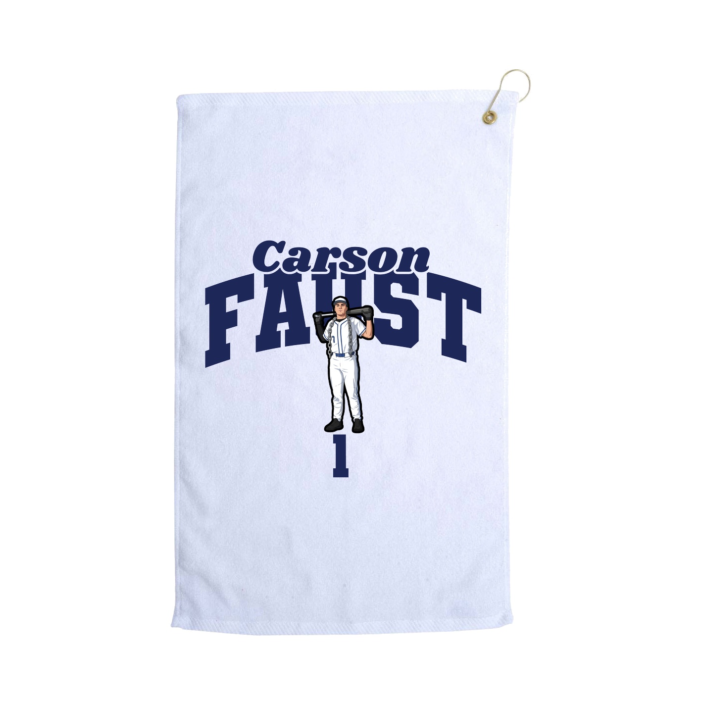 Golf Towel — Signature Arch in White