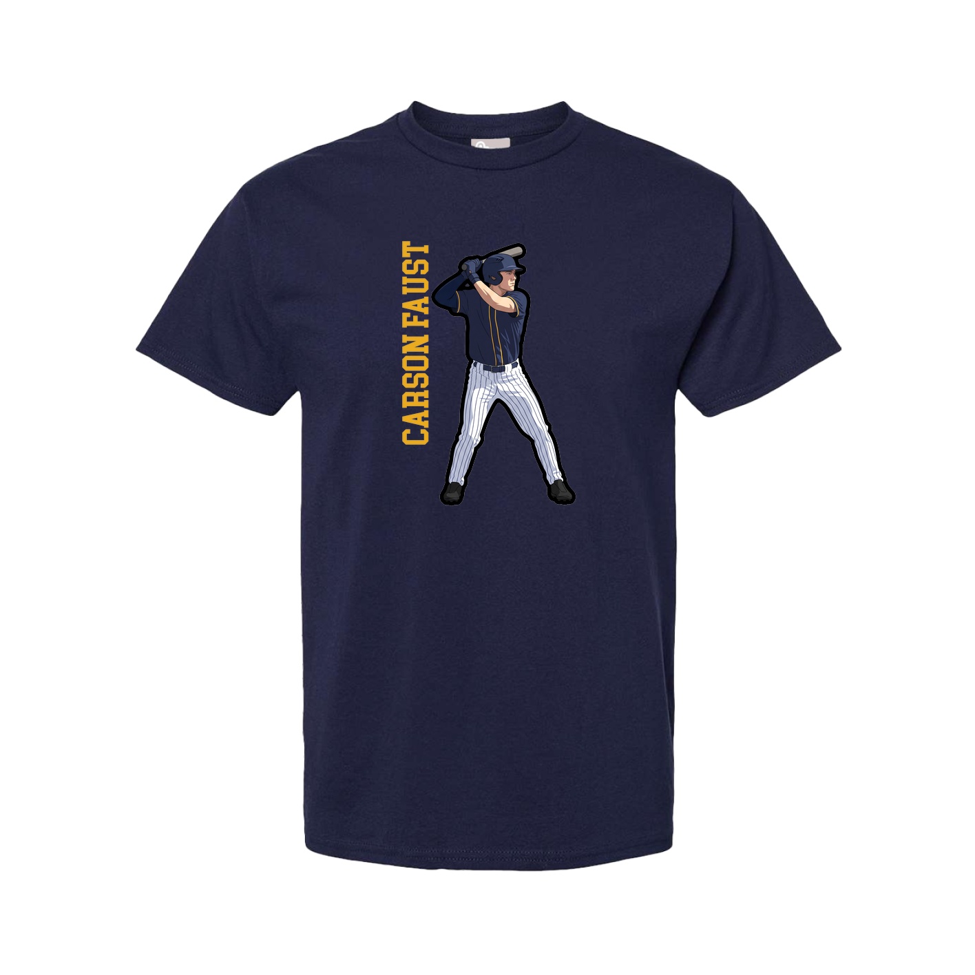 Tee — Name Vertical in Navy