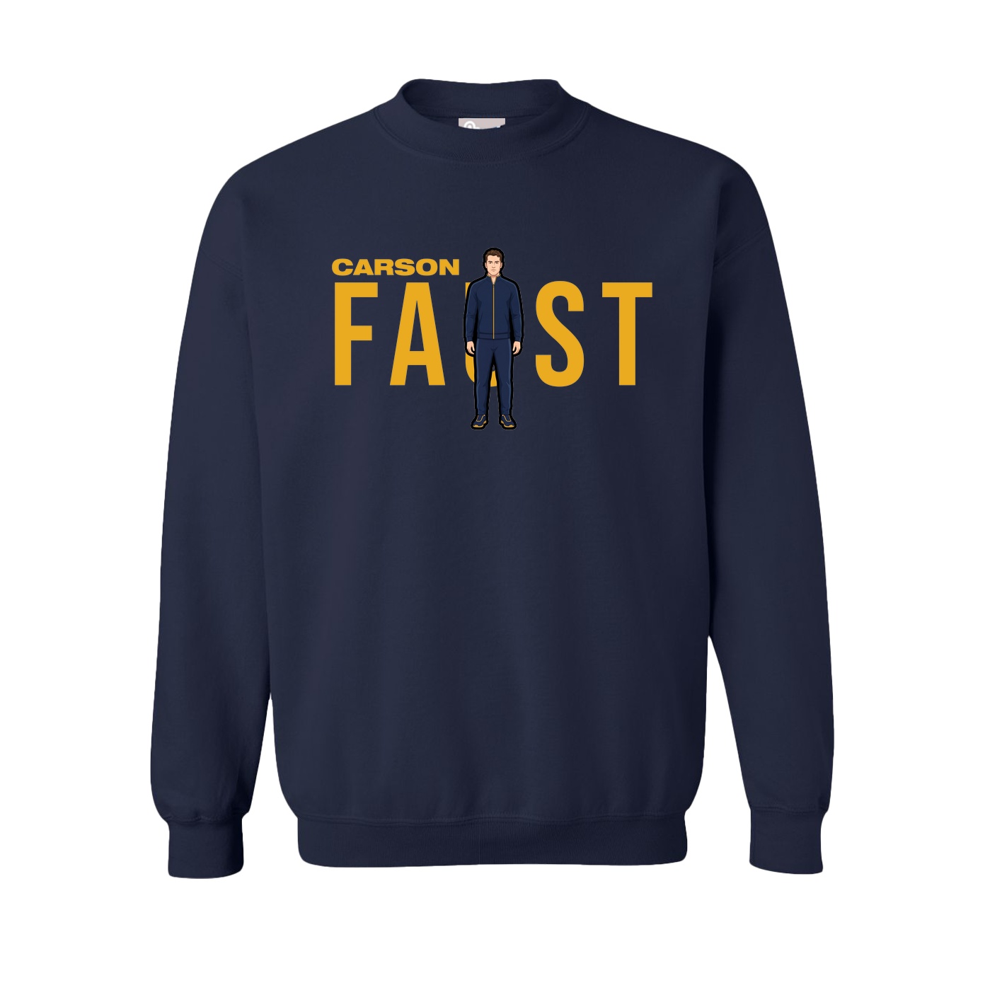 Fleece Crew — Player Name in Navy