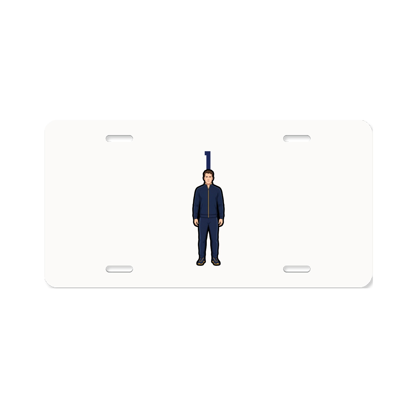 License Plate — Number Top in Classic