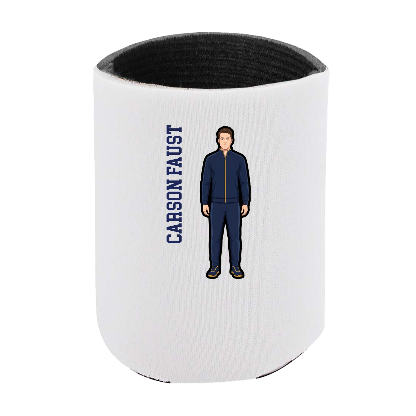 Can Holder — Name Vertical in White