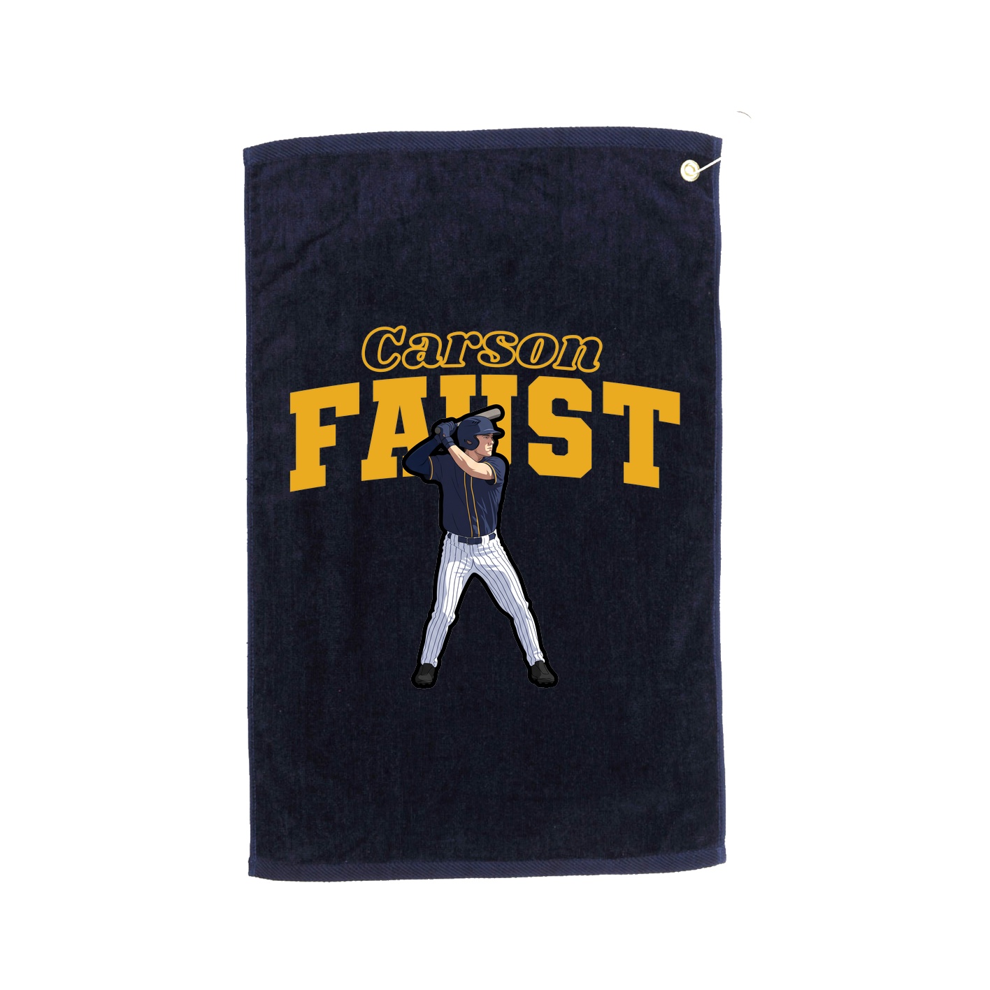 Golf Towel — Name Arch in Navy