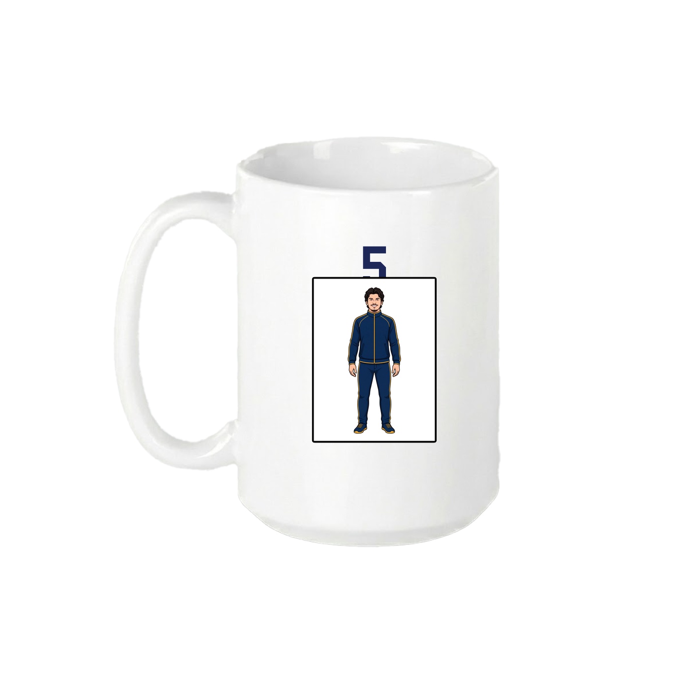 15oz Coffee Mug — Number Top in White