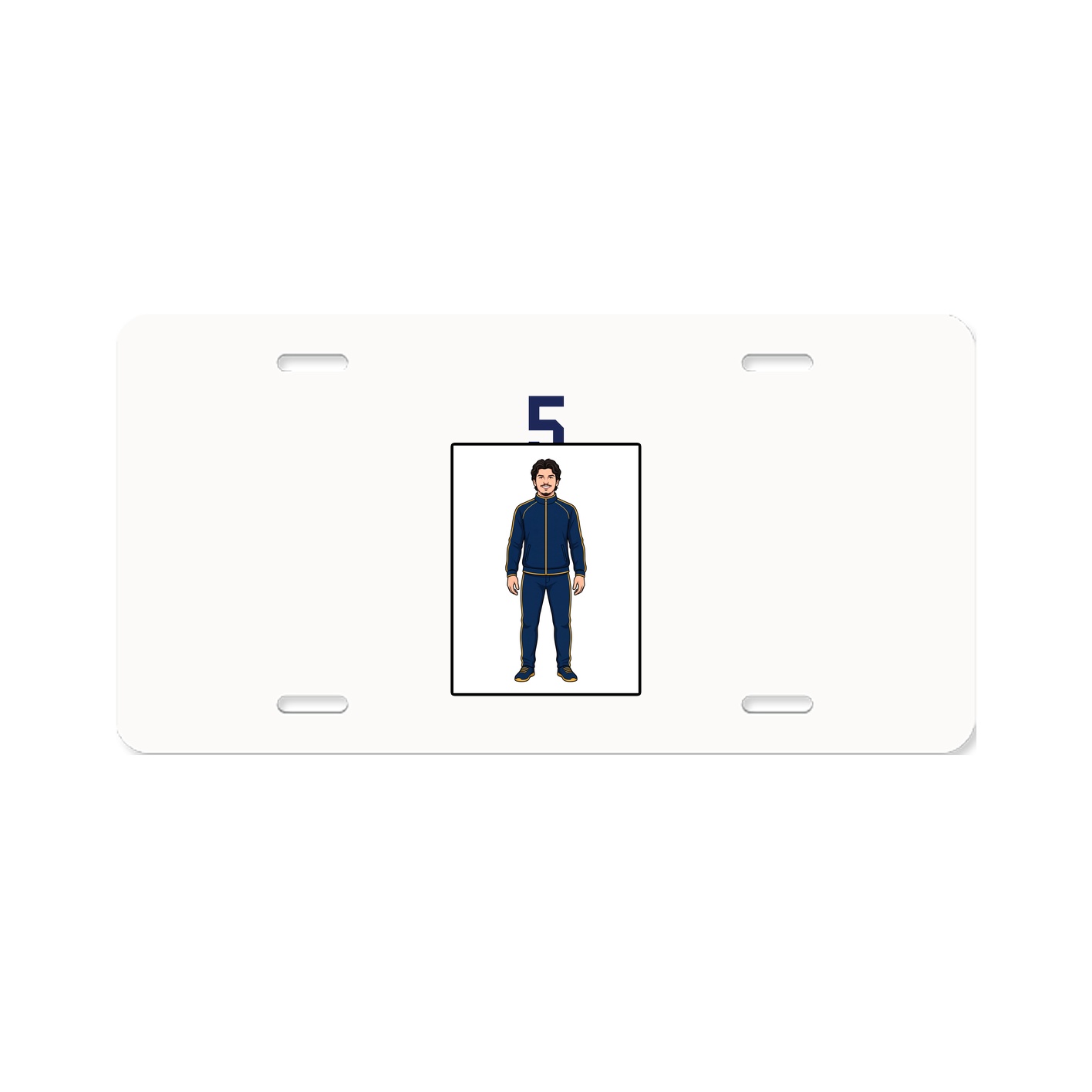 License Plate — Number Top in Classic