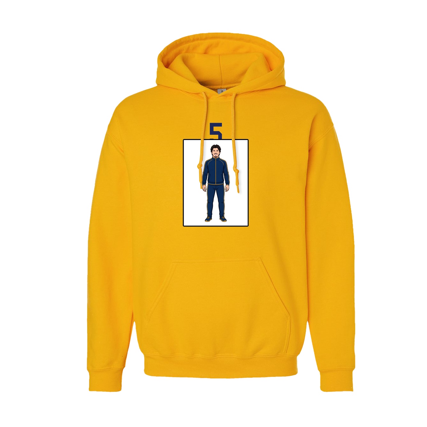 Hoodie — Number Top in Gold
