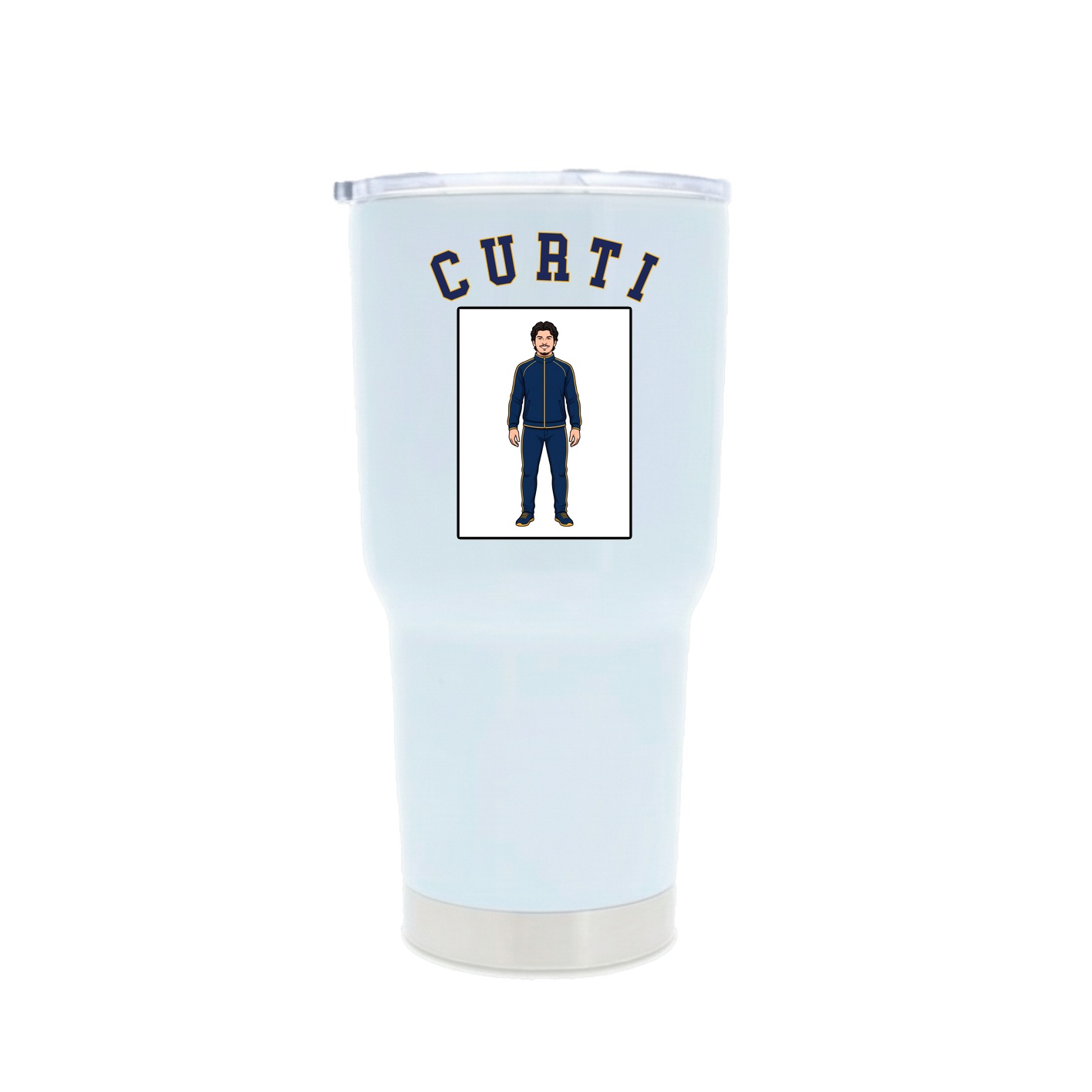 30oz Stainless Steel Tumbler — Shirsey Arch in White