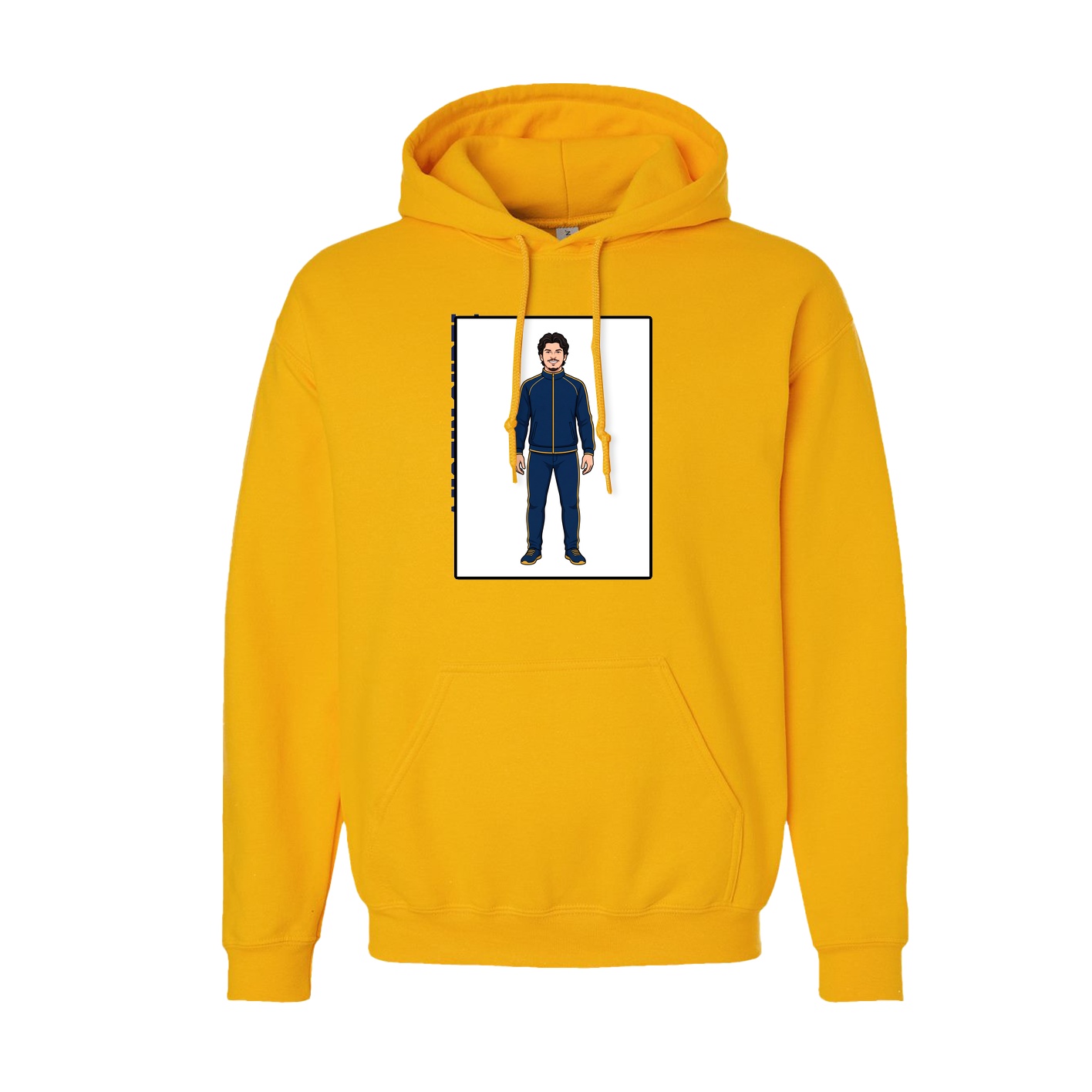 Youth Hoodie — Name Vertical in Gold