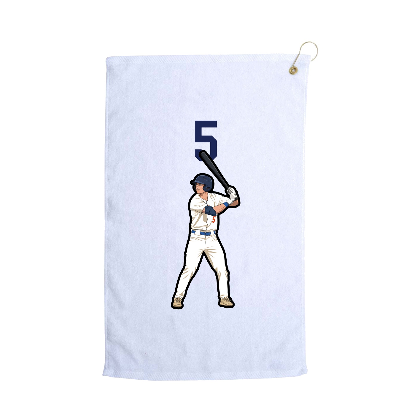 Golf Towel — Number Top in White