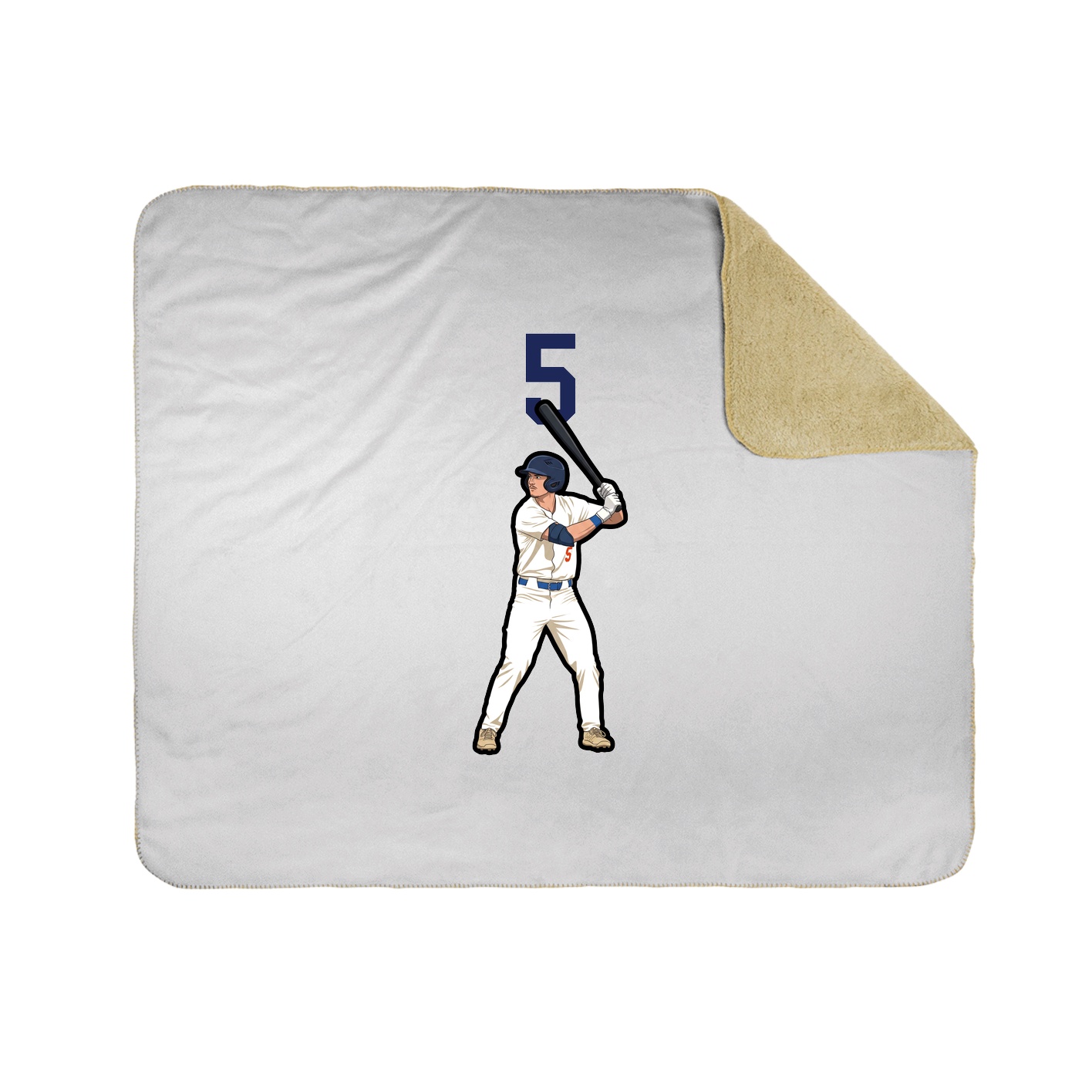Throw Blanket — Number Top in White