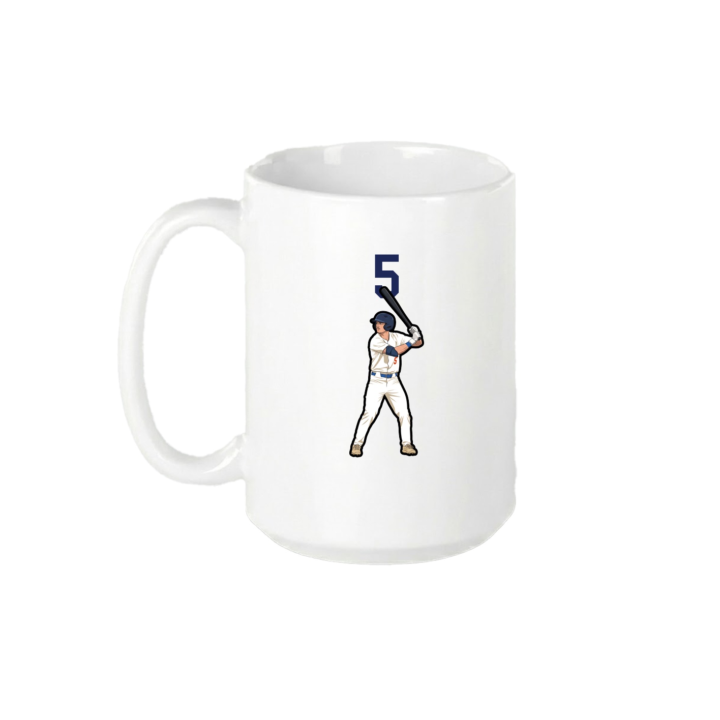 15oz Coffee Mug — Number Top in White