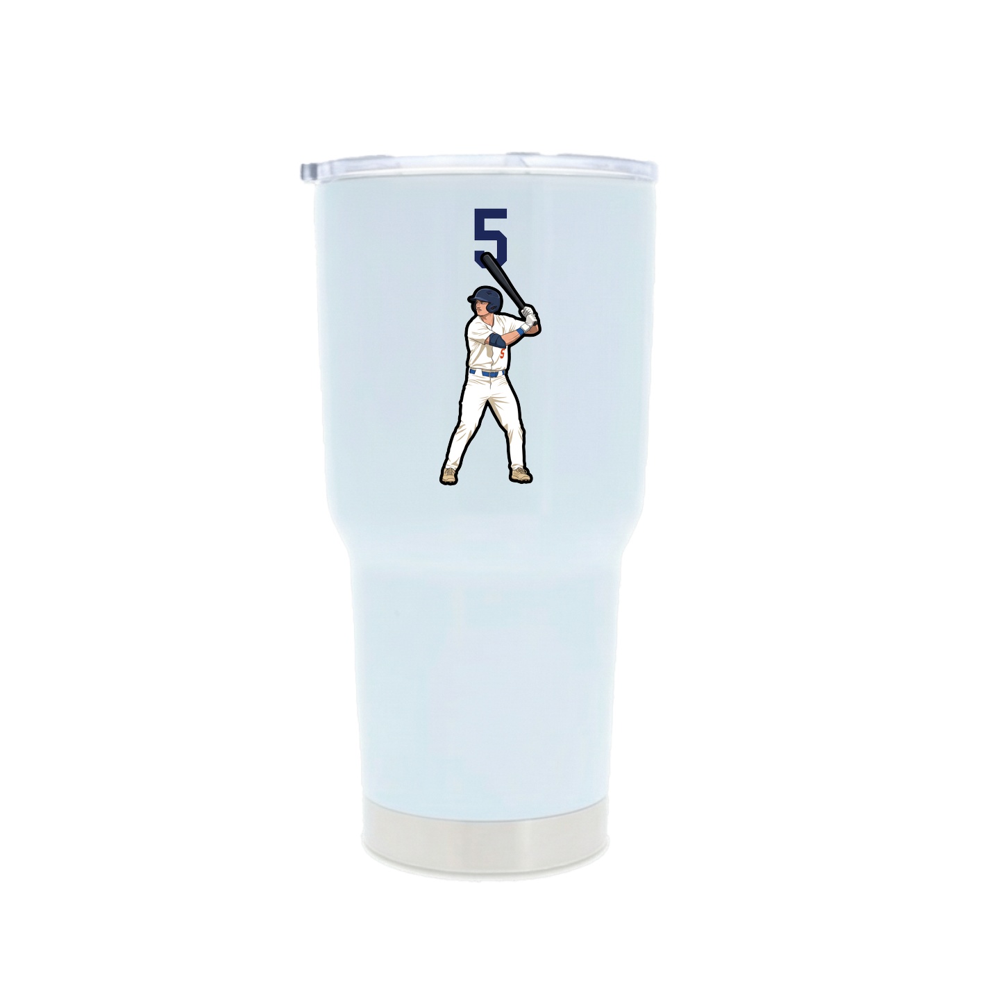 30oz Stainless Steel Tumbler — Number Top in White