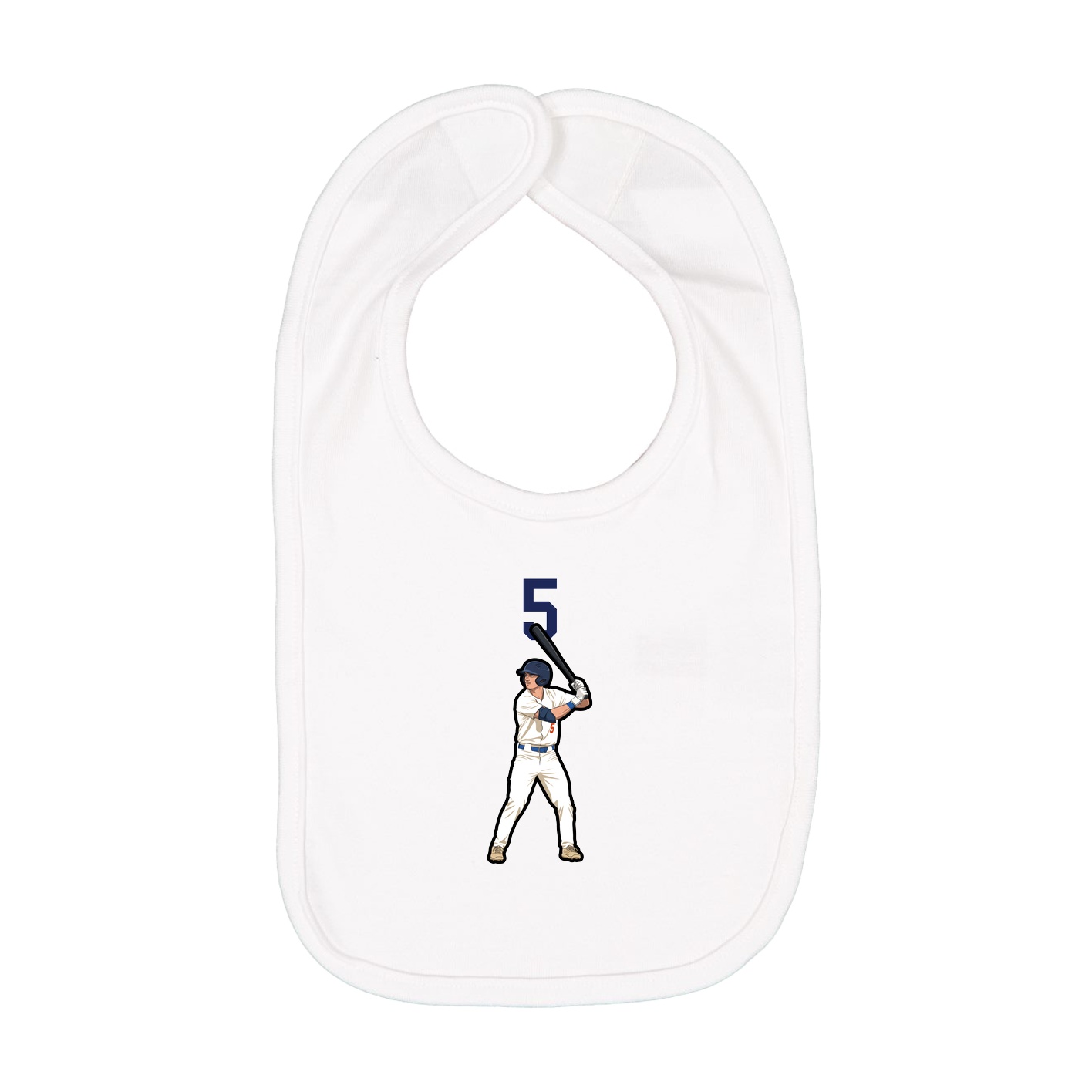 Infant Bib — Number Top in White