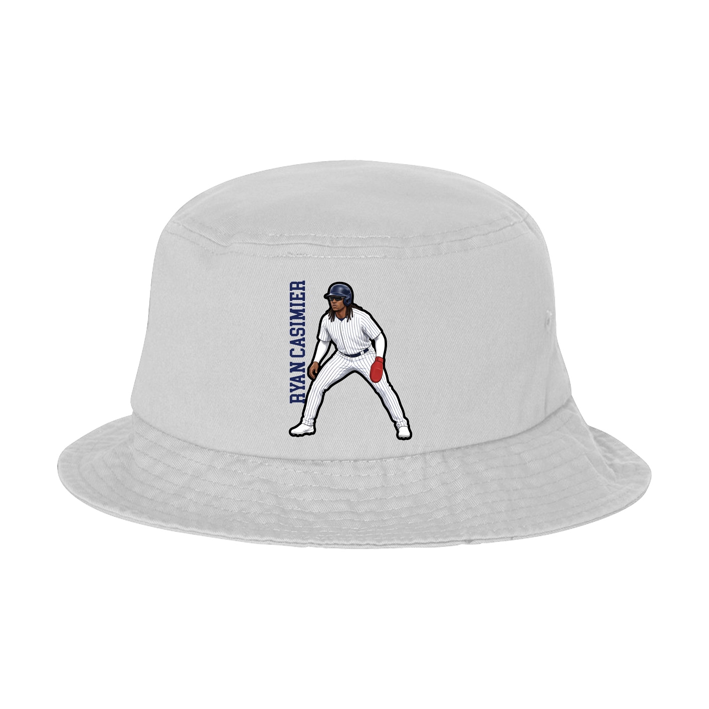 Bucket Cap — Name Vertical in White