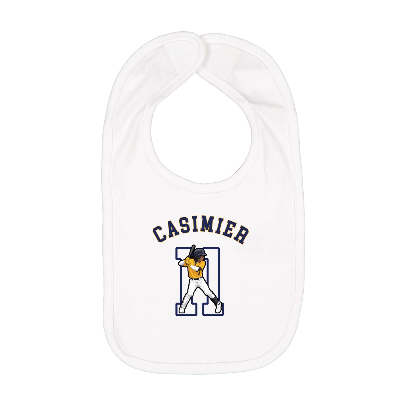 Infant Bib — Shirsey Arch in White