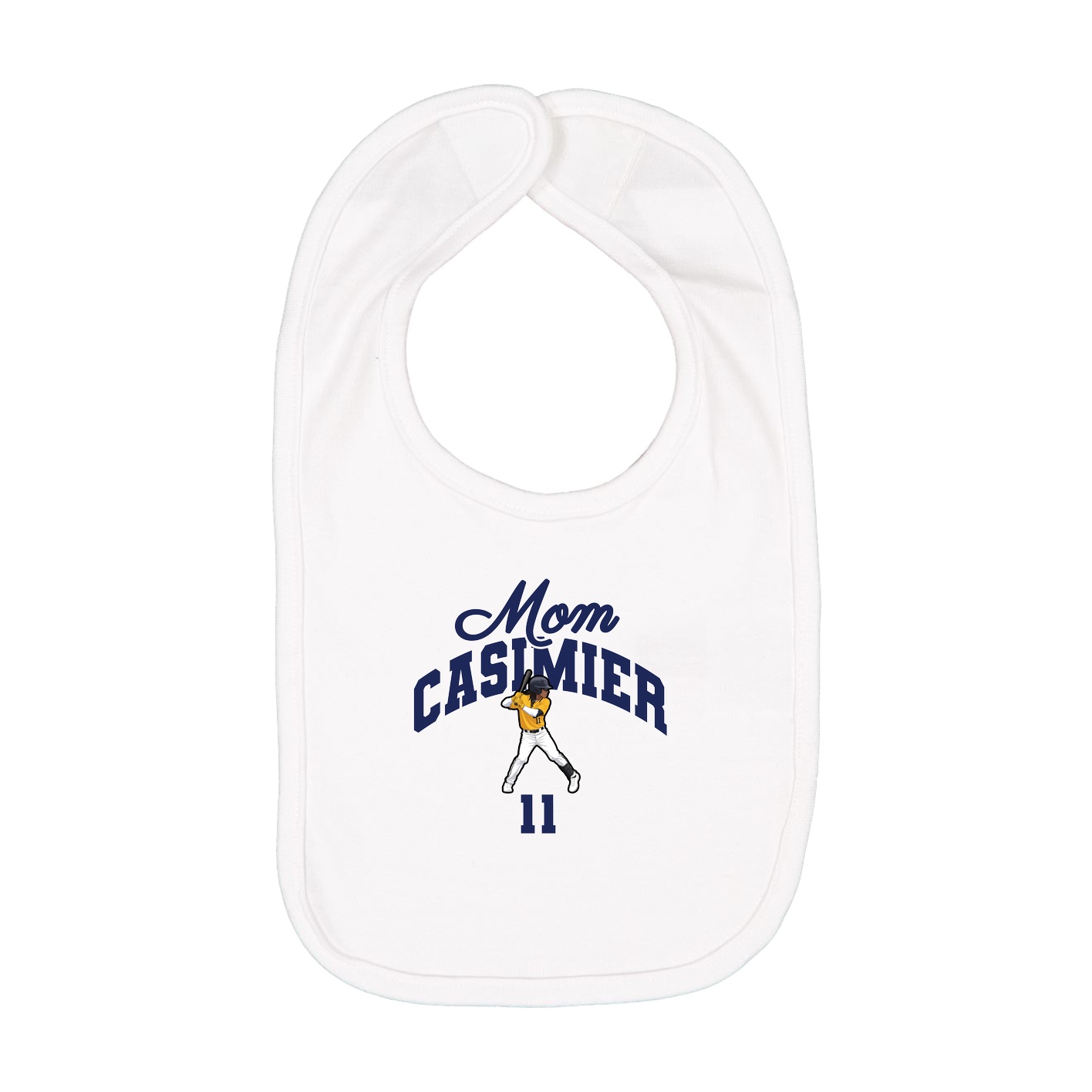 Infant Bib — Mothers Day Arch in White