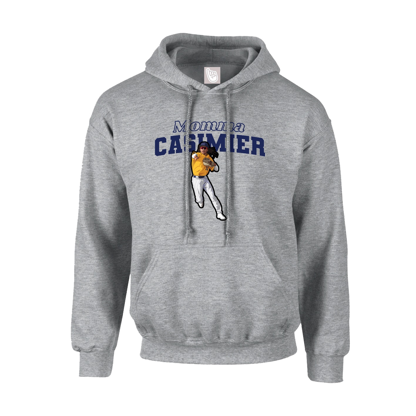 Hoodie — Mothers Day Block in Grey