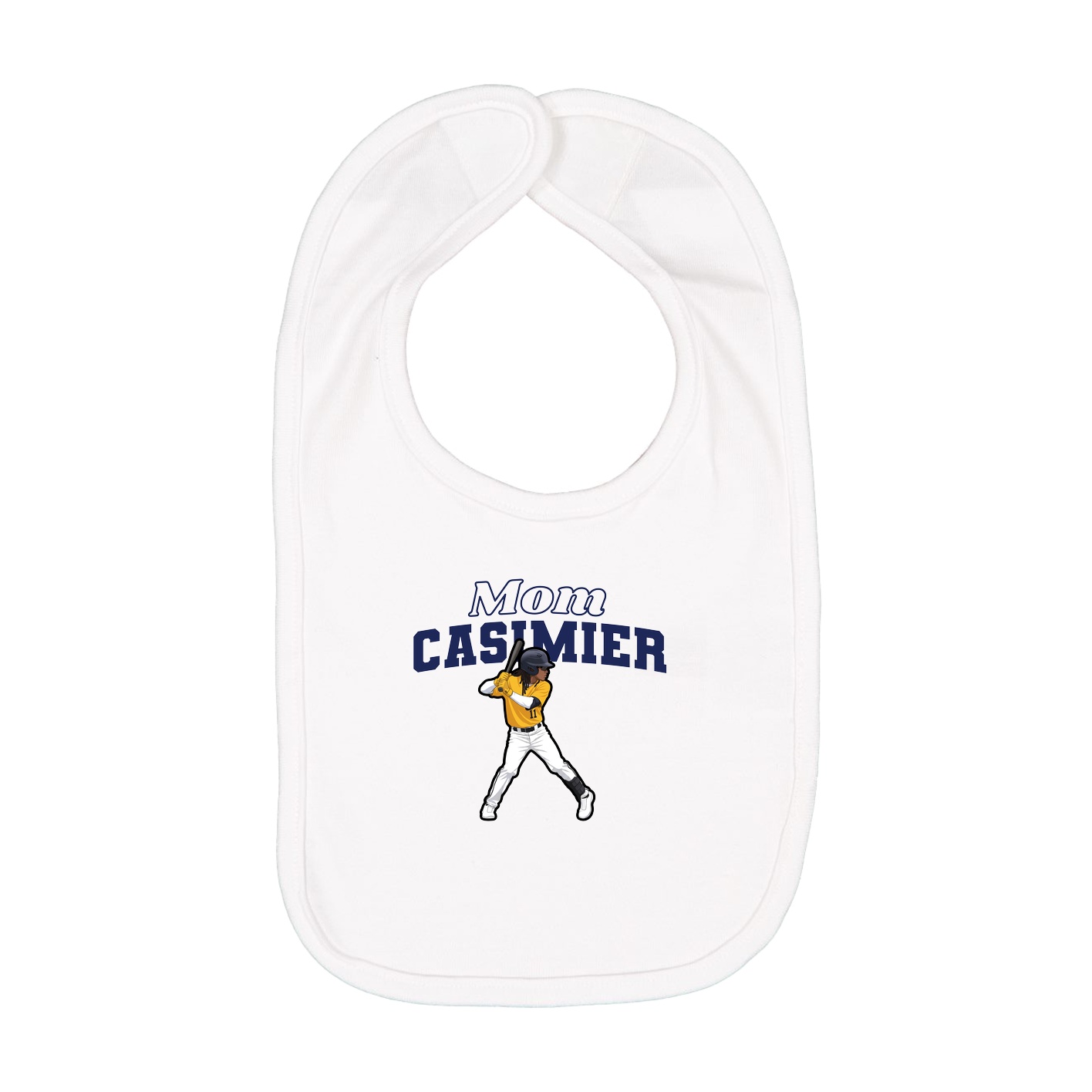 Infant Bib — Mothers Day Block in White
