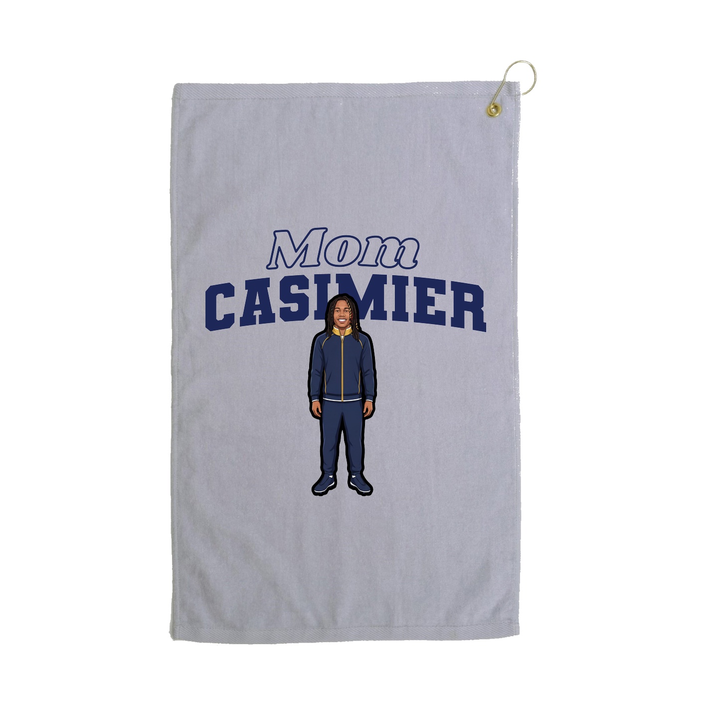 Golf Towel — Mothers Day Block in Grey