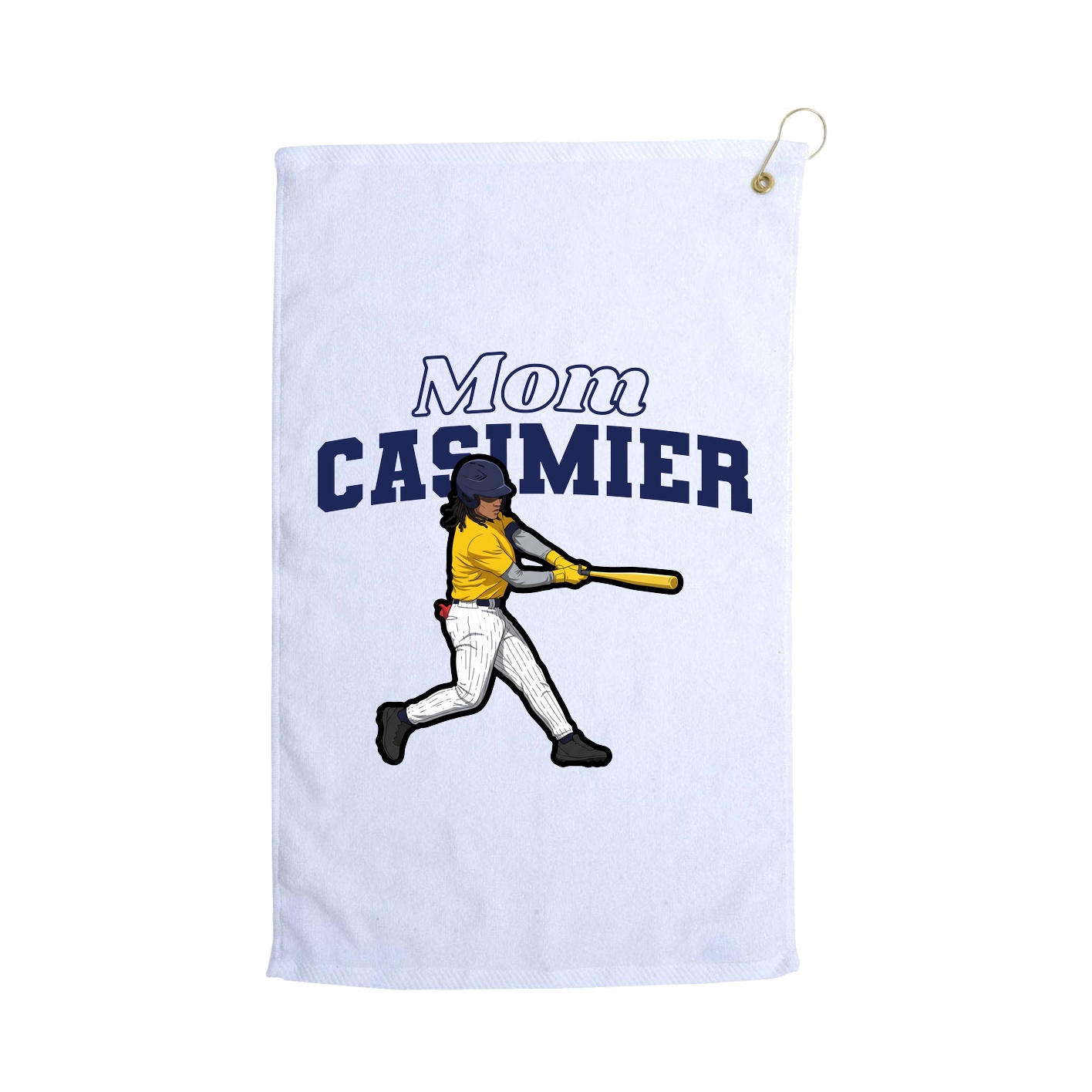 Golf Towel — Mothers Day Block in White