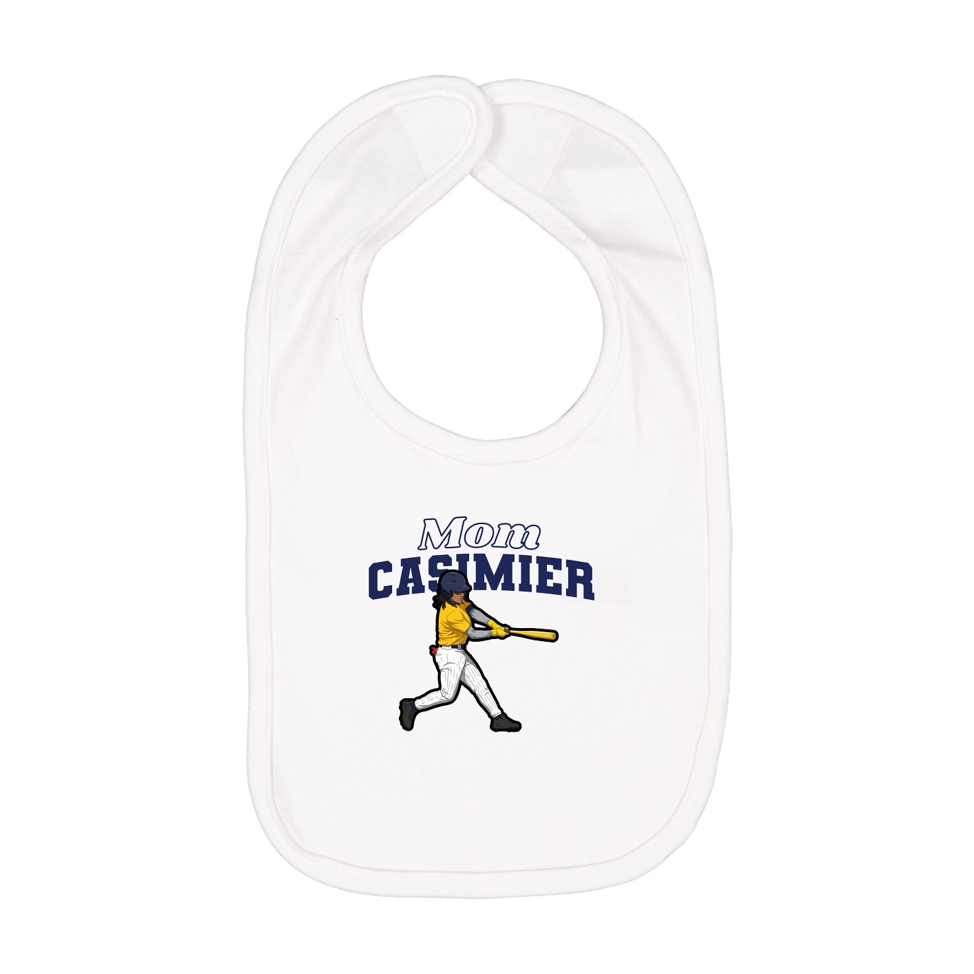 Infant Bib — Mothers Day Block in White
