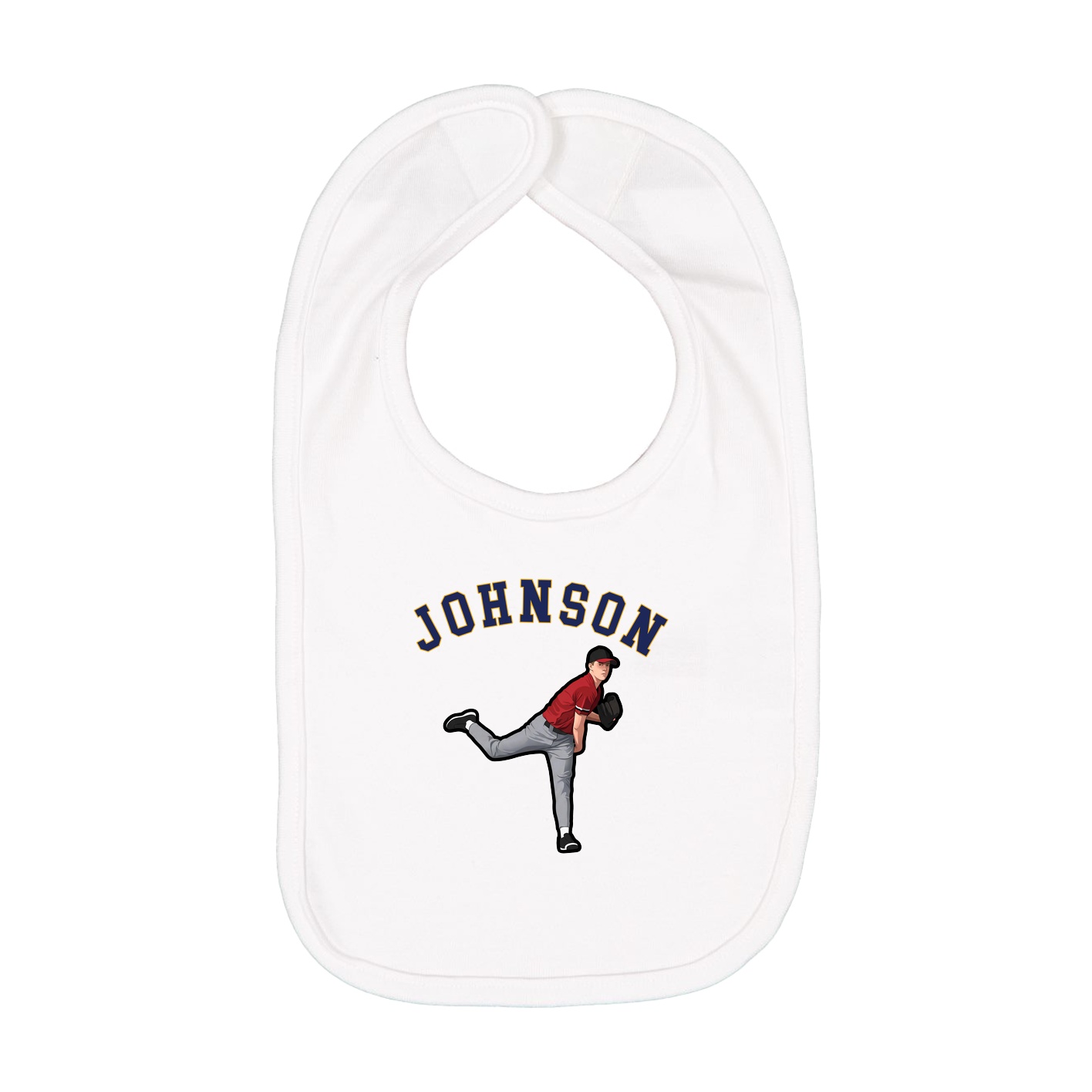 Infant Bib — Shirsey Arch in White