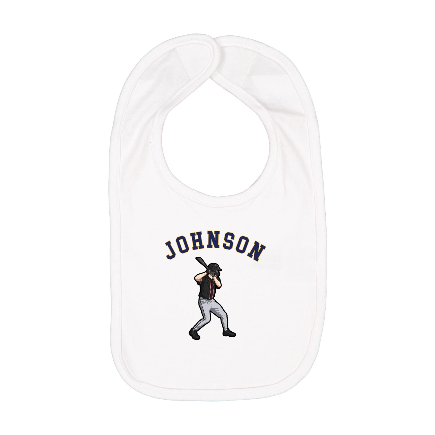 Infant Bib — Shirsey Arch in White