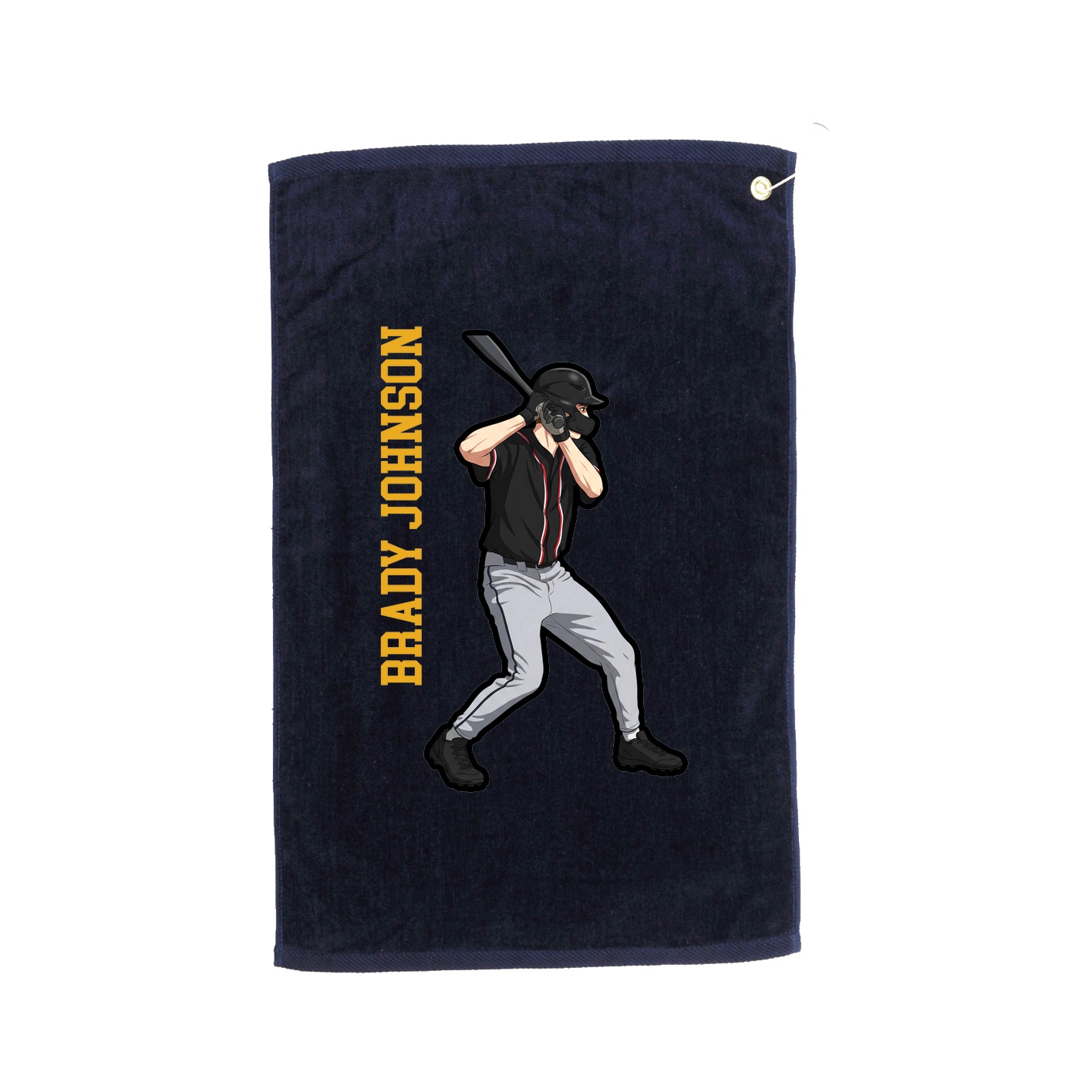 Golf Towel — Name Vertical in Navy