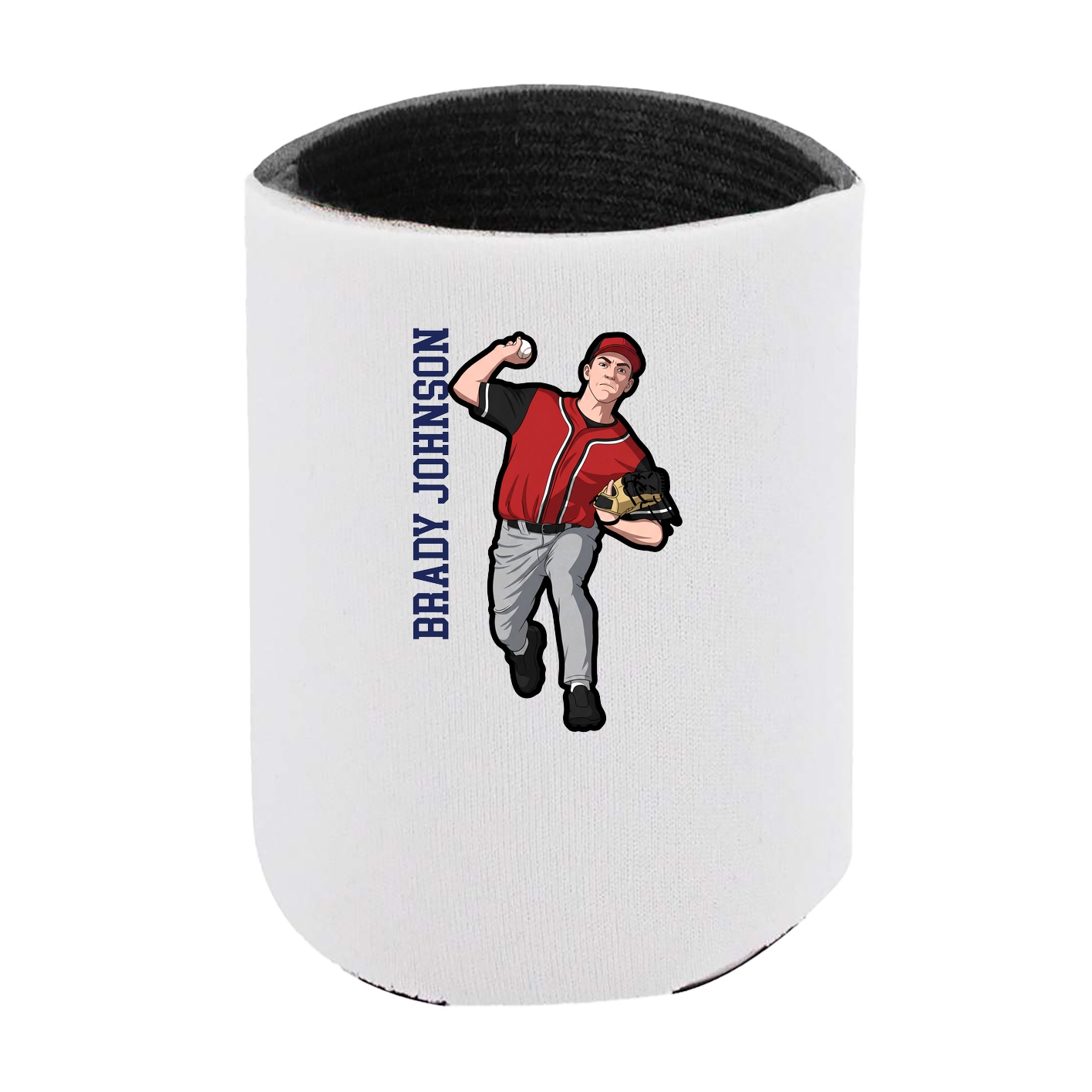 Can Holder — Name Vertical in White