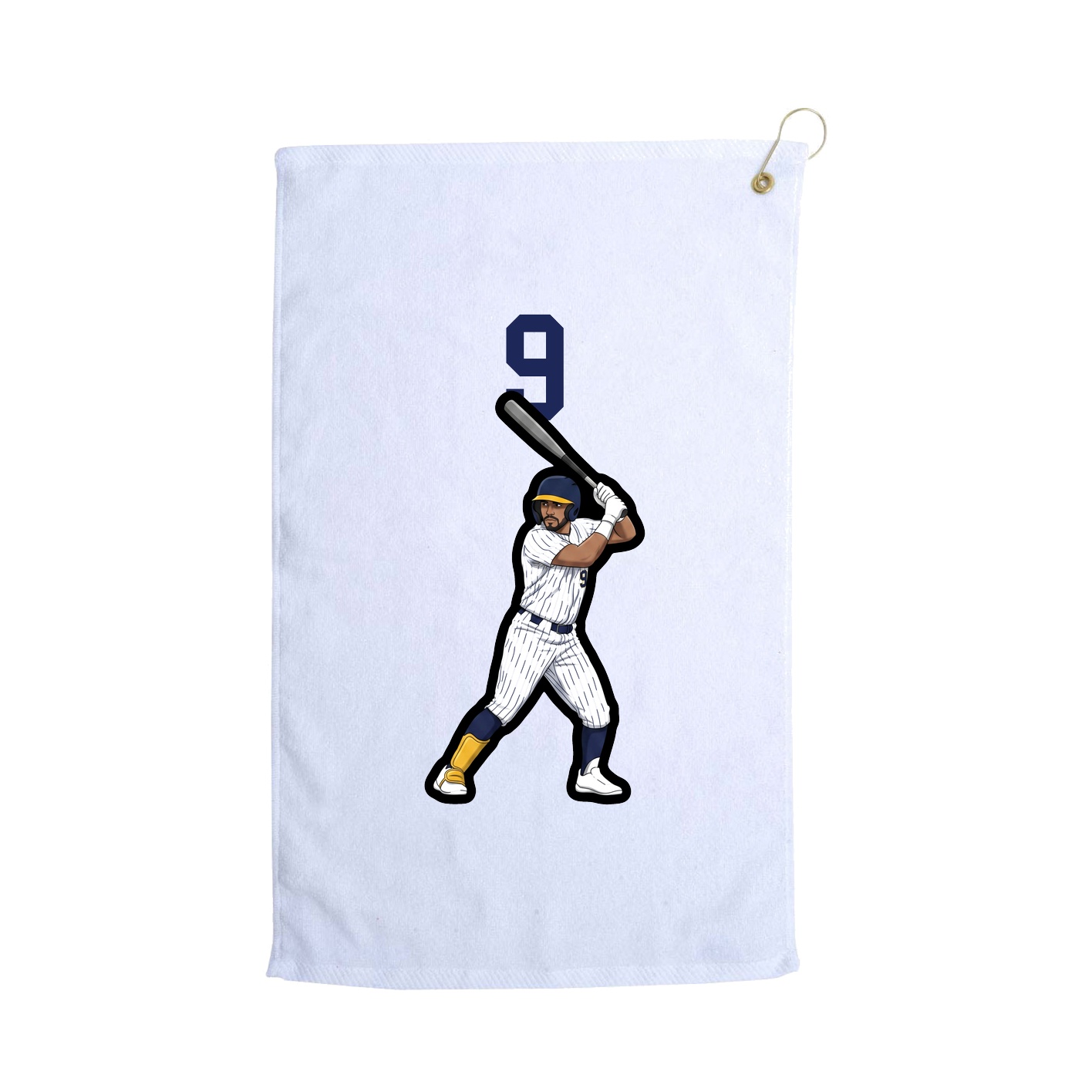 Golf Towel — Number Top in White