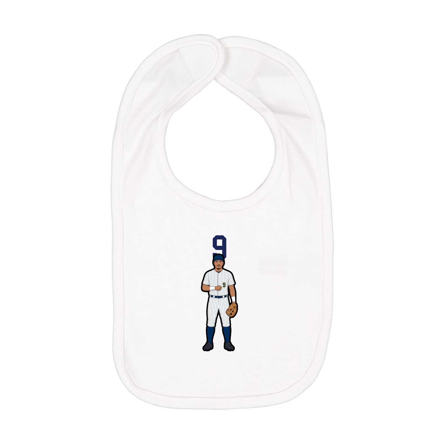 Infant Bib — Number Top in White