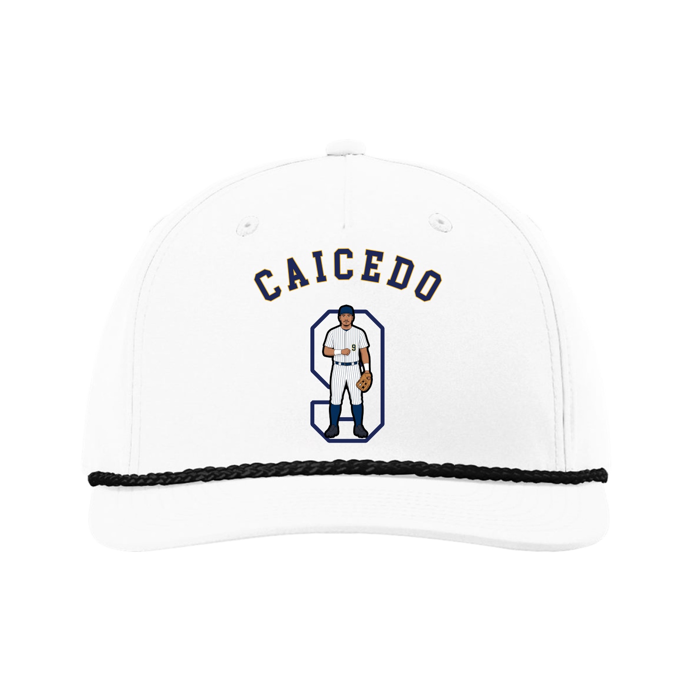 Five-Panel Classic Rope Cap — Shirsey Arch in White