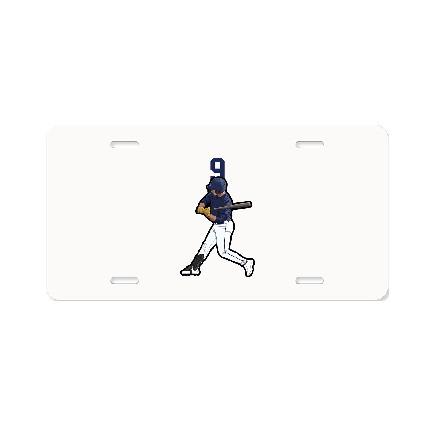 License Plate — Number Top in Classic