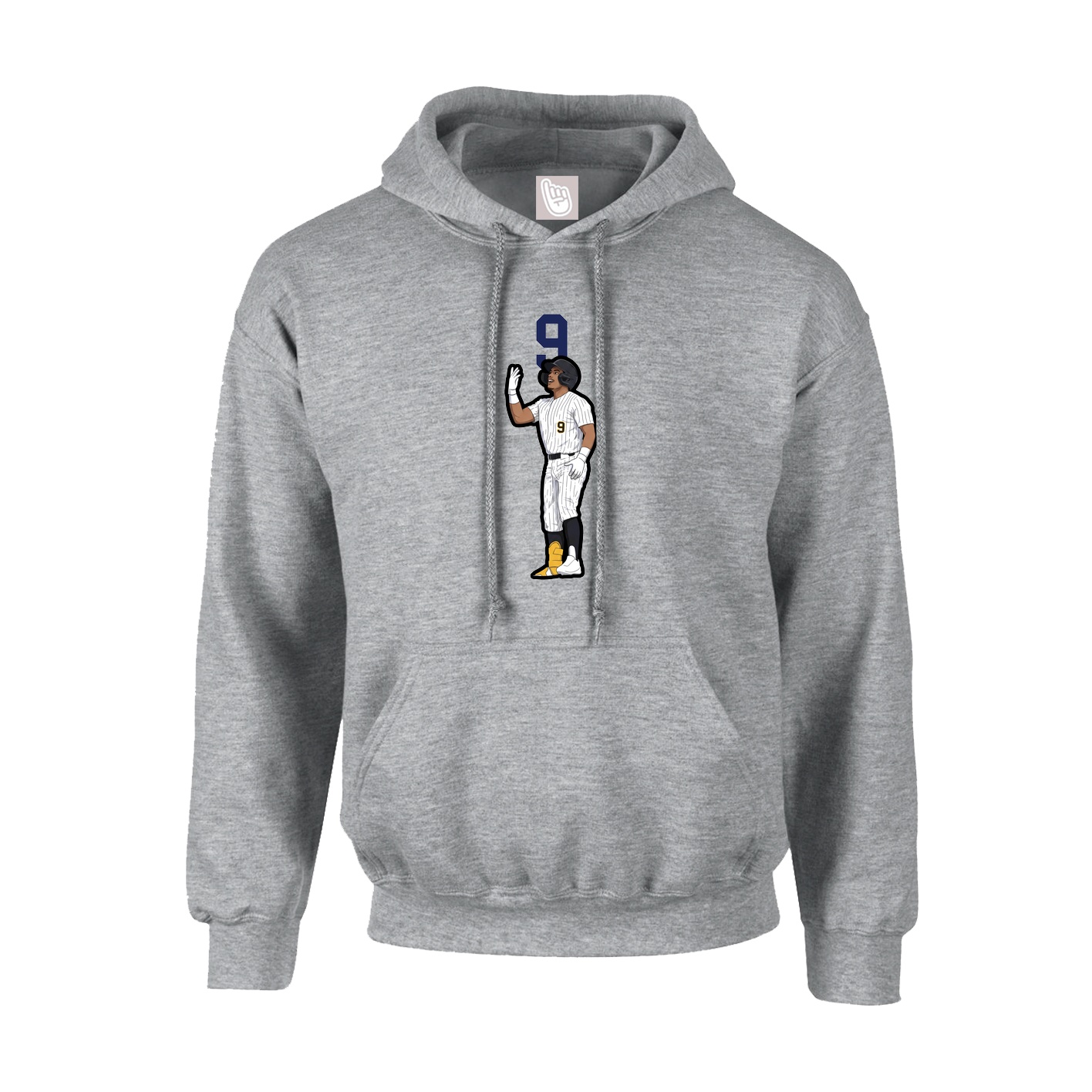 Youth Hoodie — Number Top in Grey