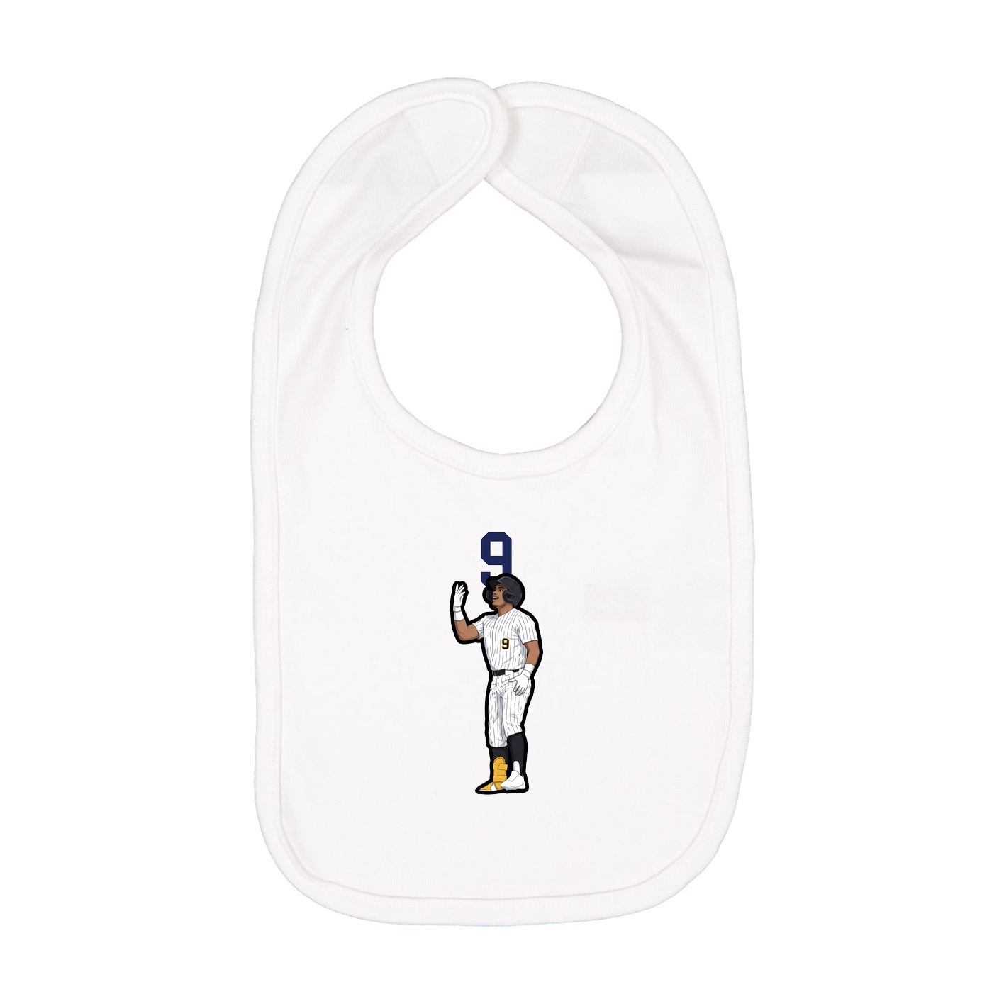 Infant Bib — Number Top in White