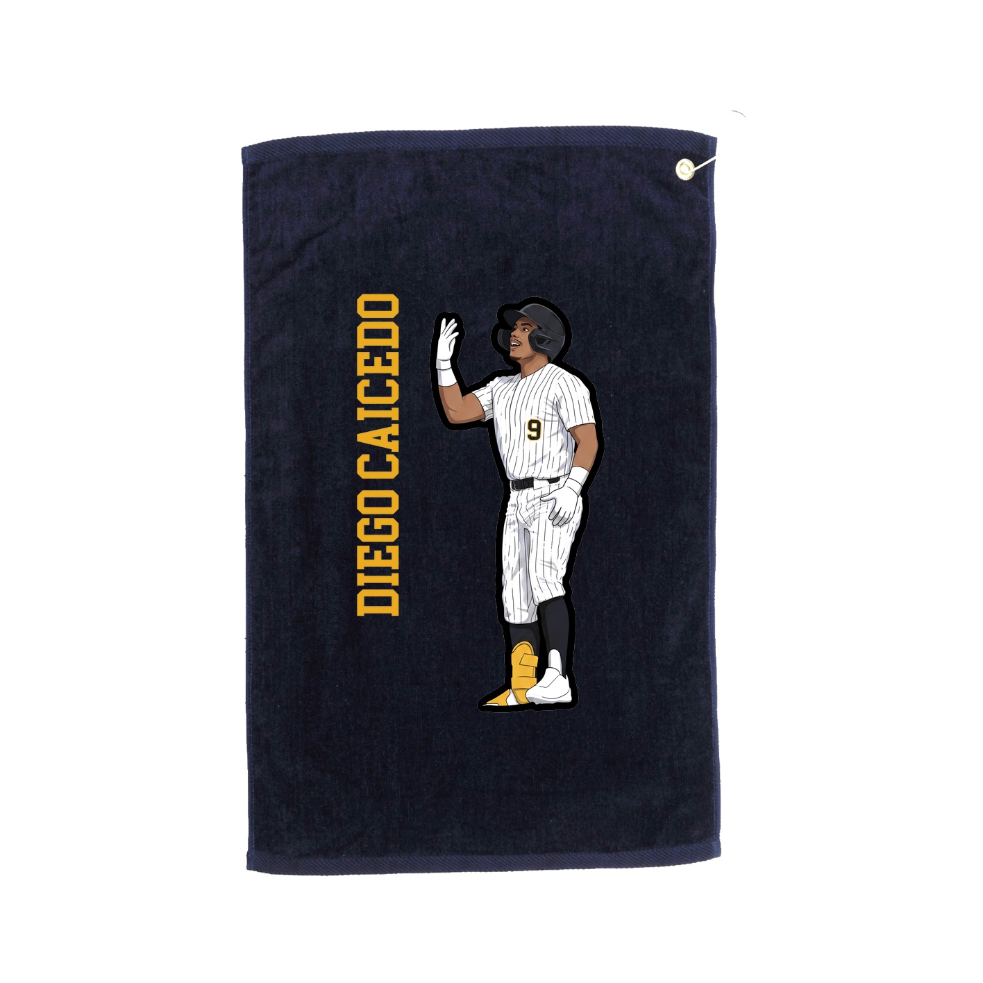 Golf Towel — Name Vertical in Navy