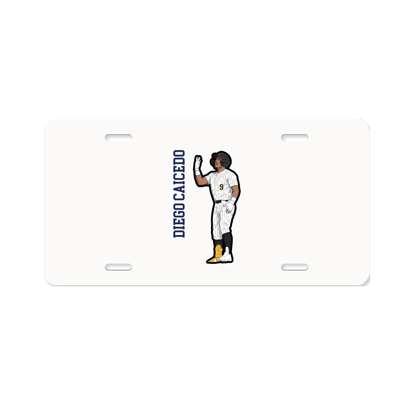 License Plate — Name Vertical in Classic