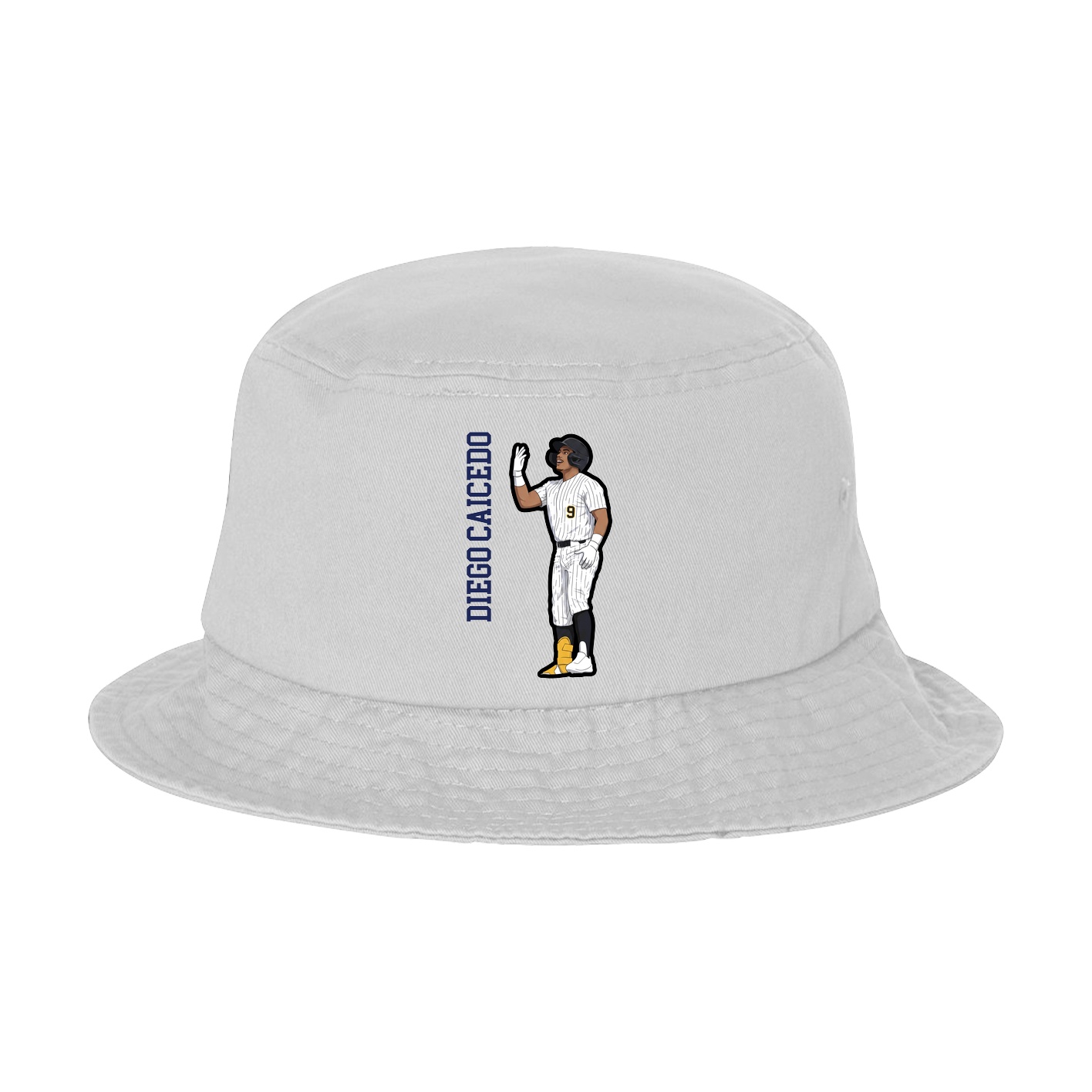 Bucket Cap — Name Vertical in White