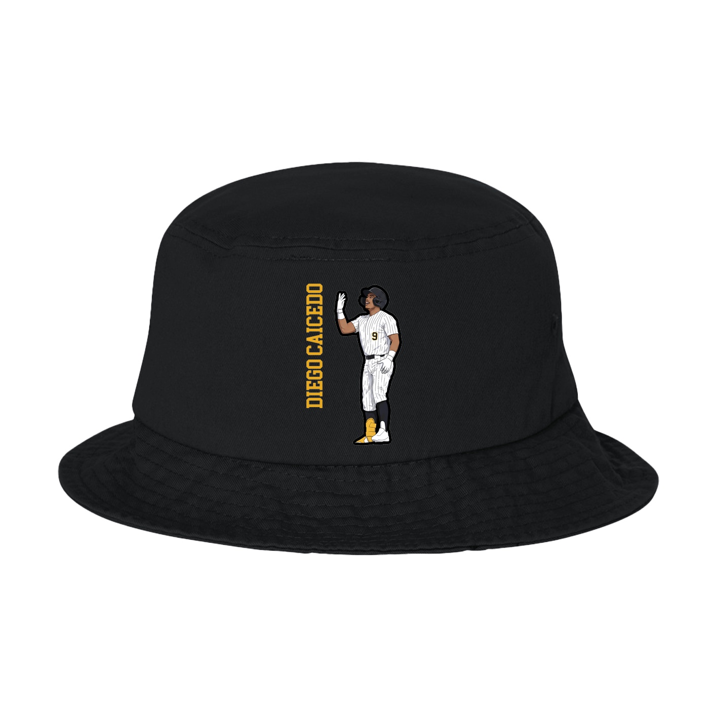 Bucket Cap — Name Vertical in Black