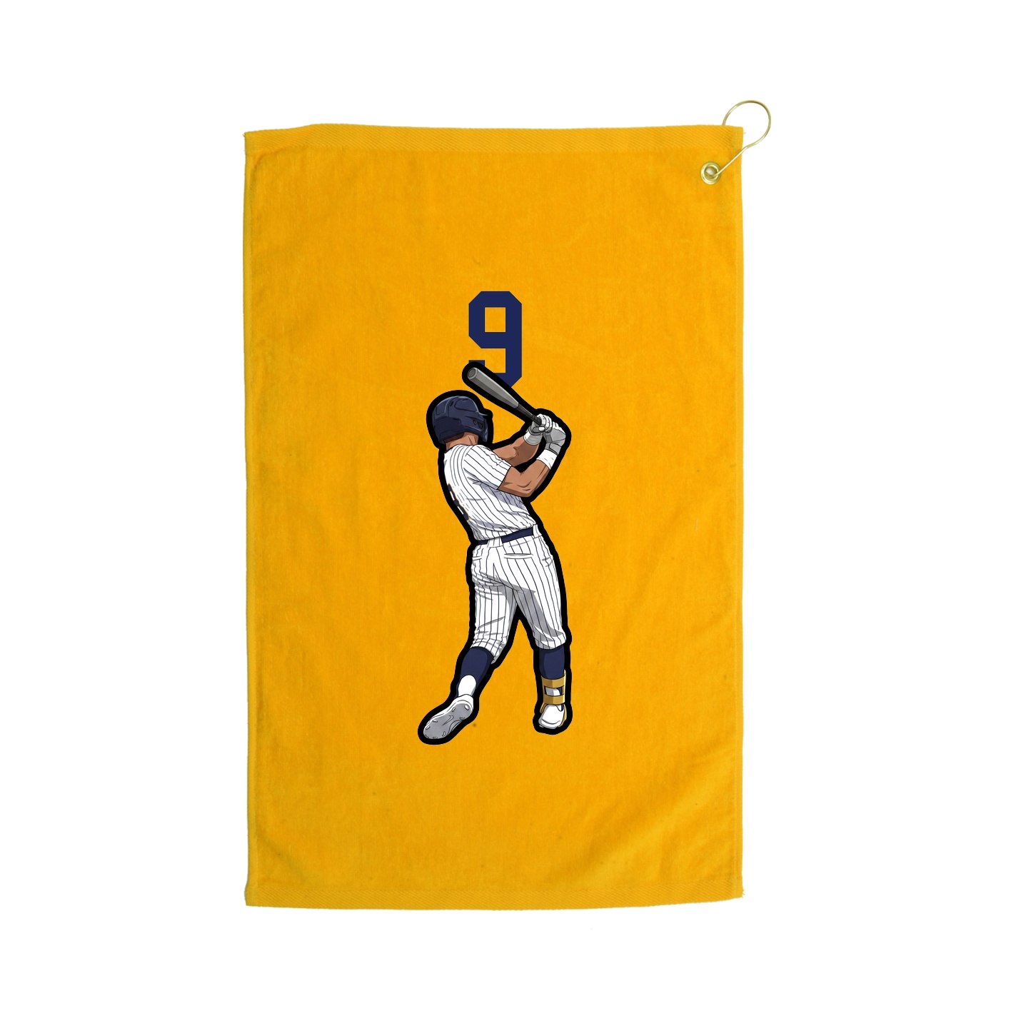 Golf Towel — Number Top in Gold
