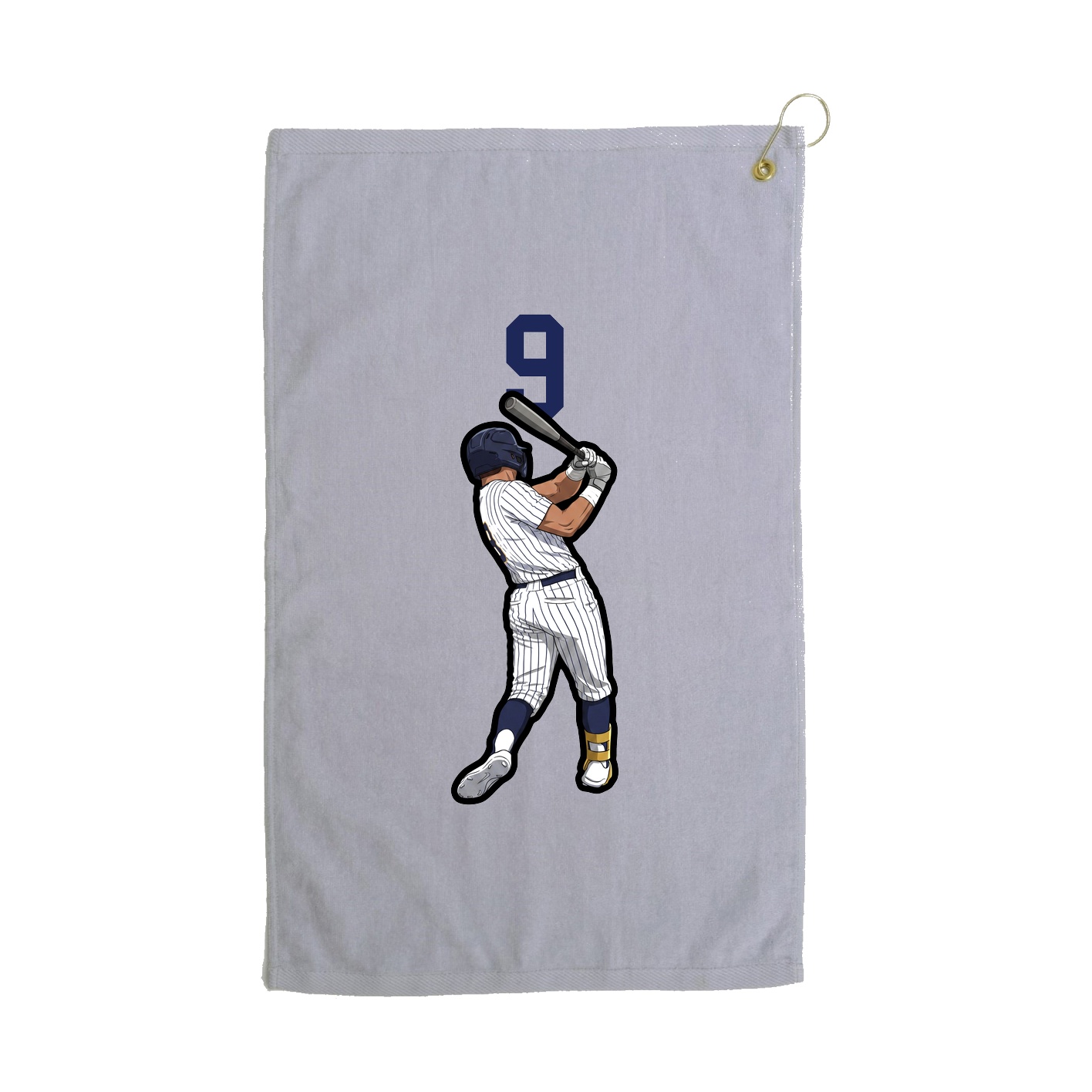 Golf Towel — Number Top in Grey