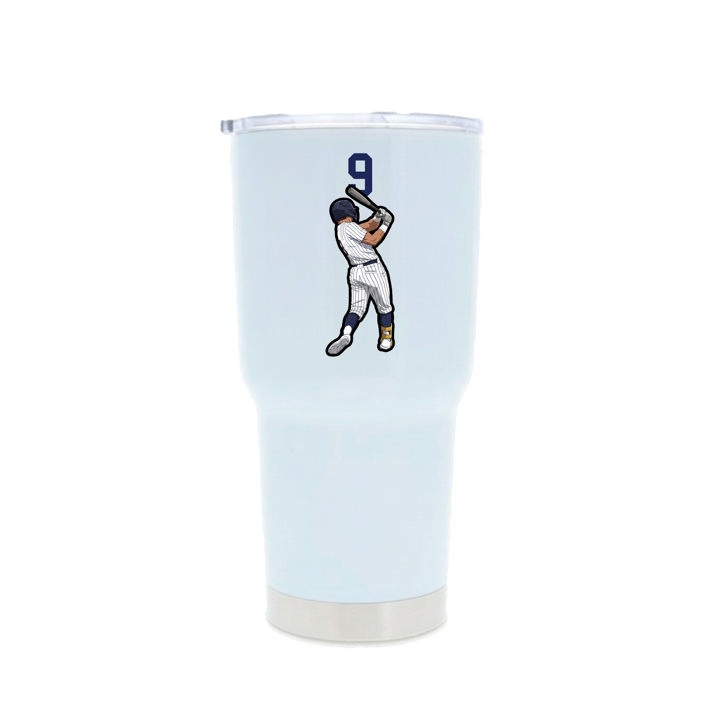 30oz Stainless Steel Tumbler — Number Top in White