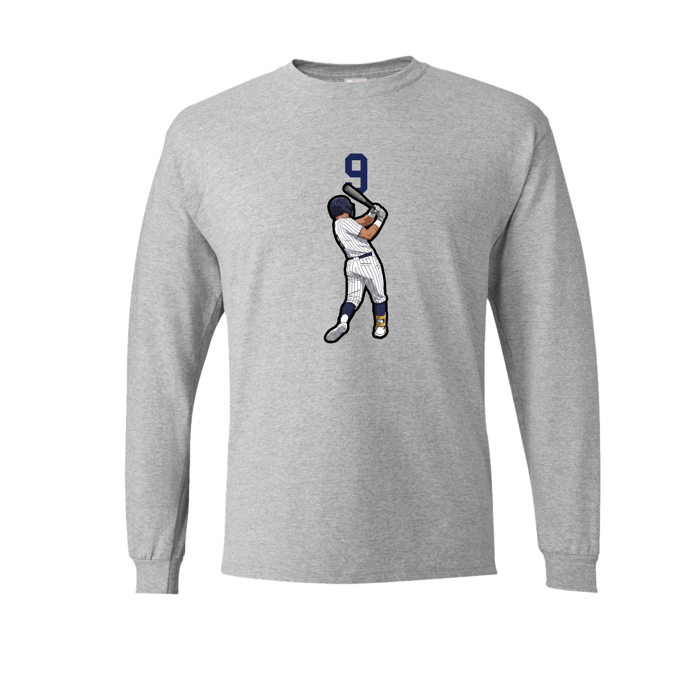Long Sleeve Tee — Number Top in Grey