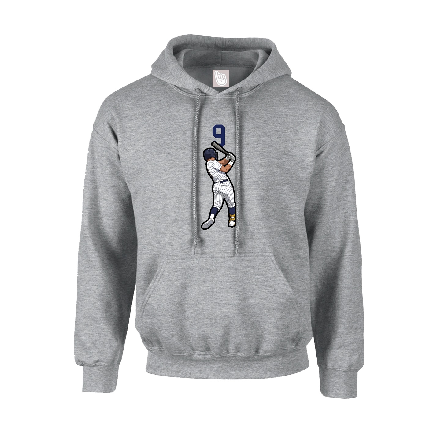 Youth Hoodie — Number Top in Grey