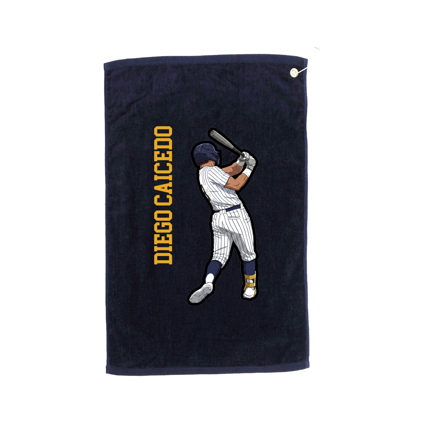Golf Towel — Name Vertical in Navy