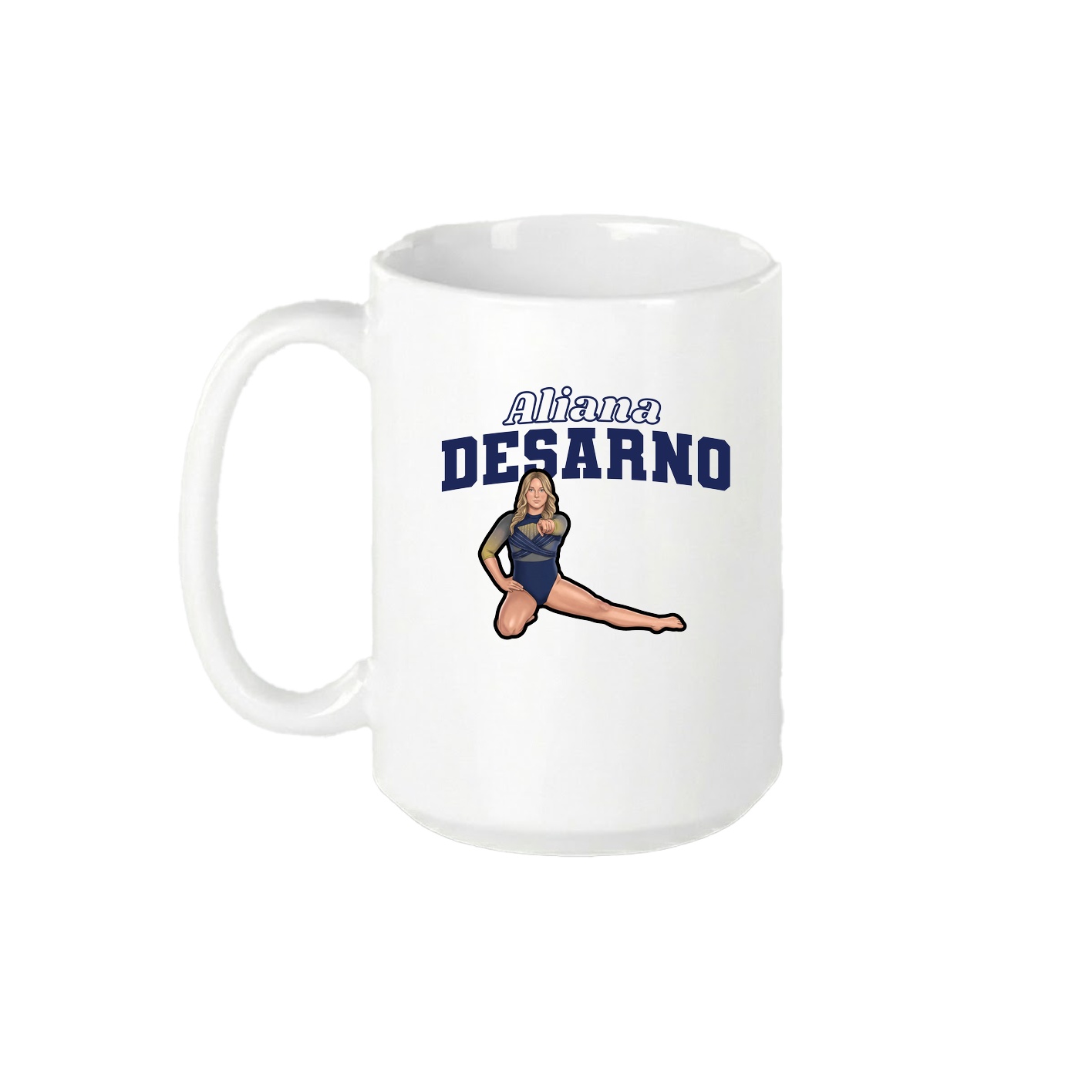 15oz Coffee Mug — Name Arch in White