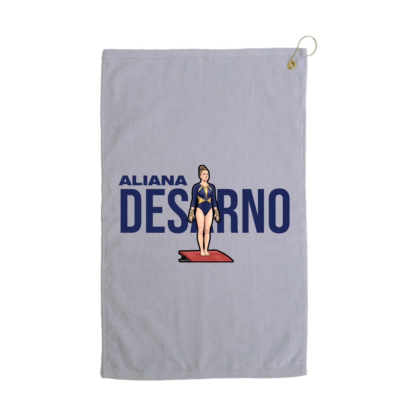 Golf Towel — Player Name in Grey