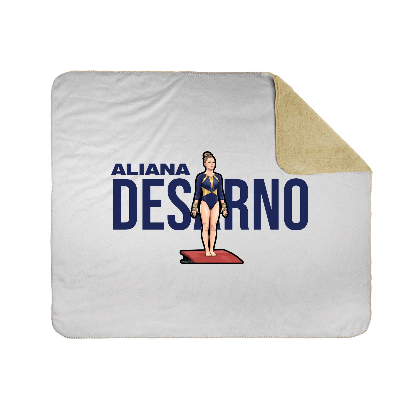 Throw Blanket — Player Name in White