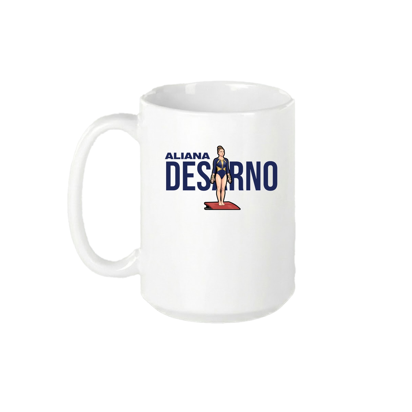 15oz Coffee Mug — Player Name in White